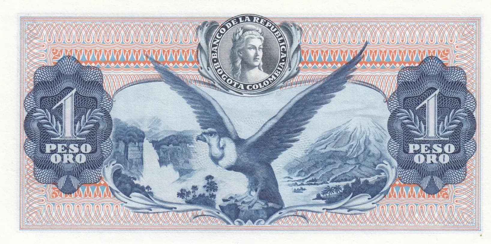 1 peso 1972 from Colombia, P-404e (1972) — image 2