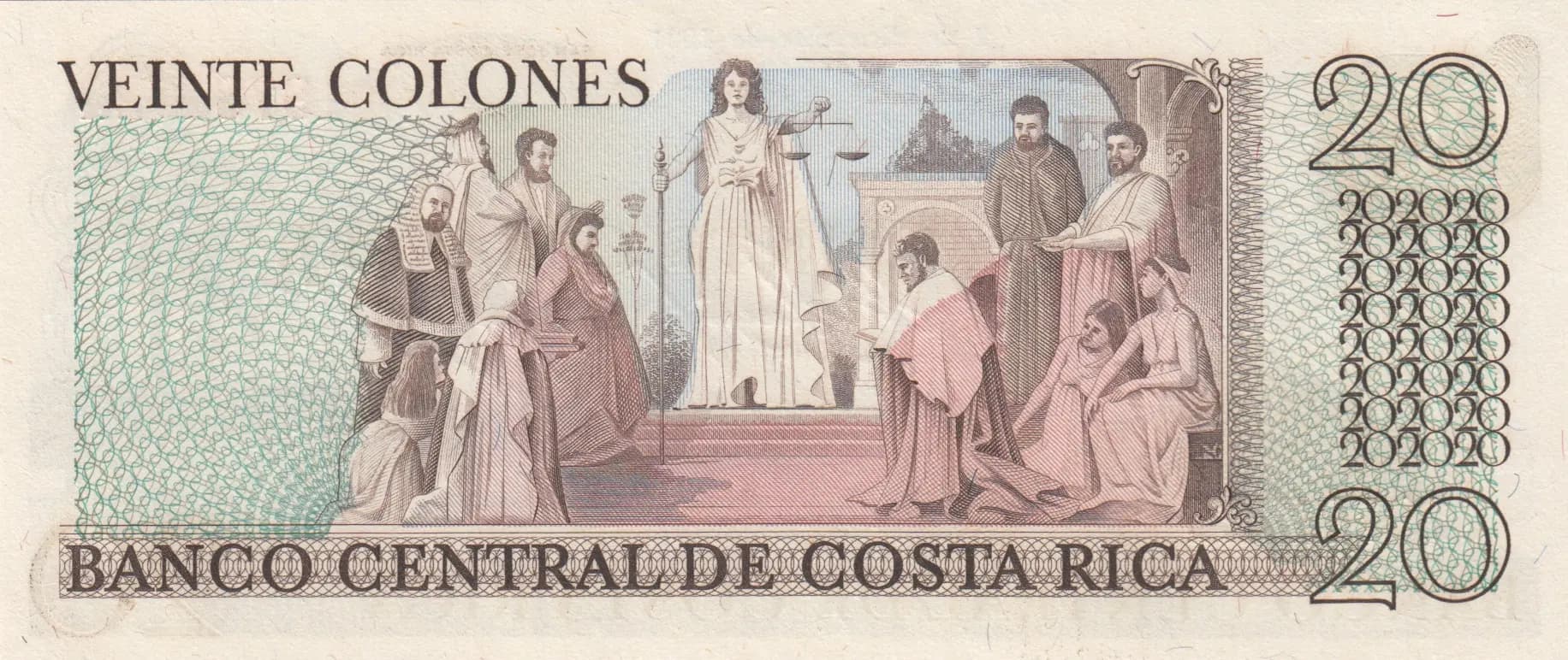 20 colones 1981 from Costa Rica, P-238c (1981) — image 2