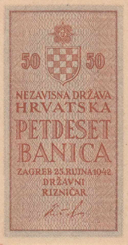50 banica 1942 from Croatia, P-6b (1942) — image 2