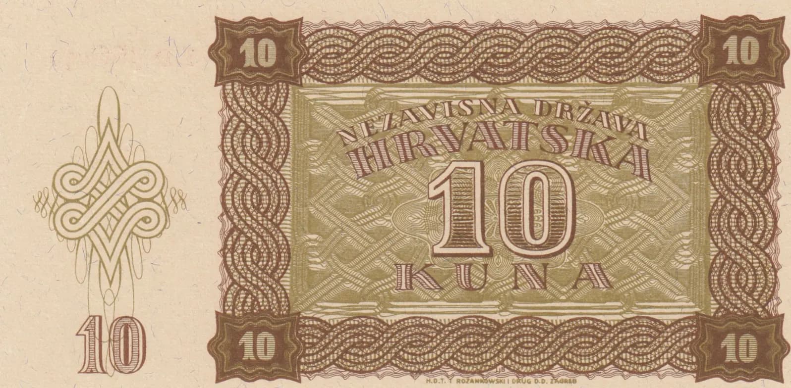 10 kuna 1941 from Croatia, P-5b (1941) — image 2