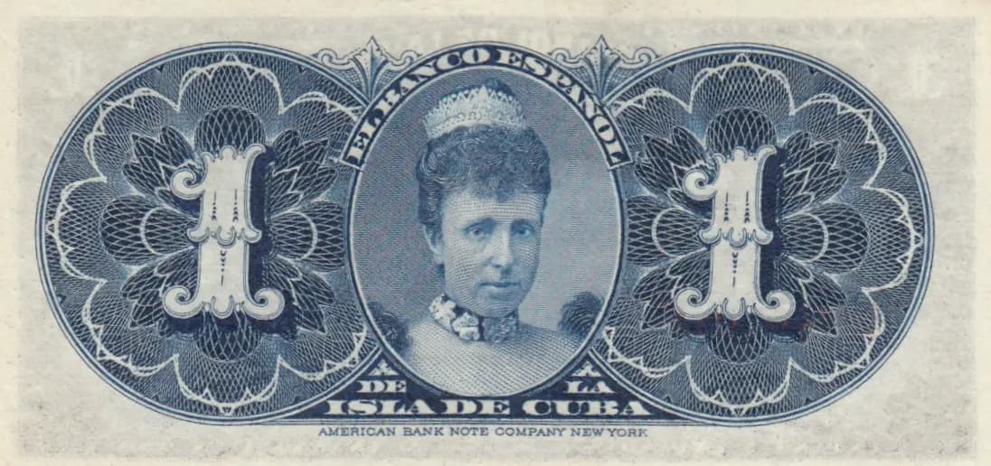 1 peso 1869 from Cuba , P-47a (1869) — image 2