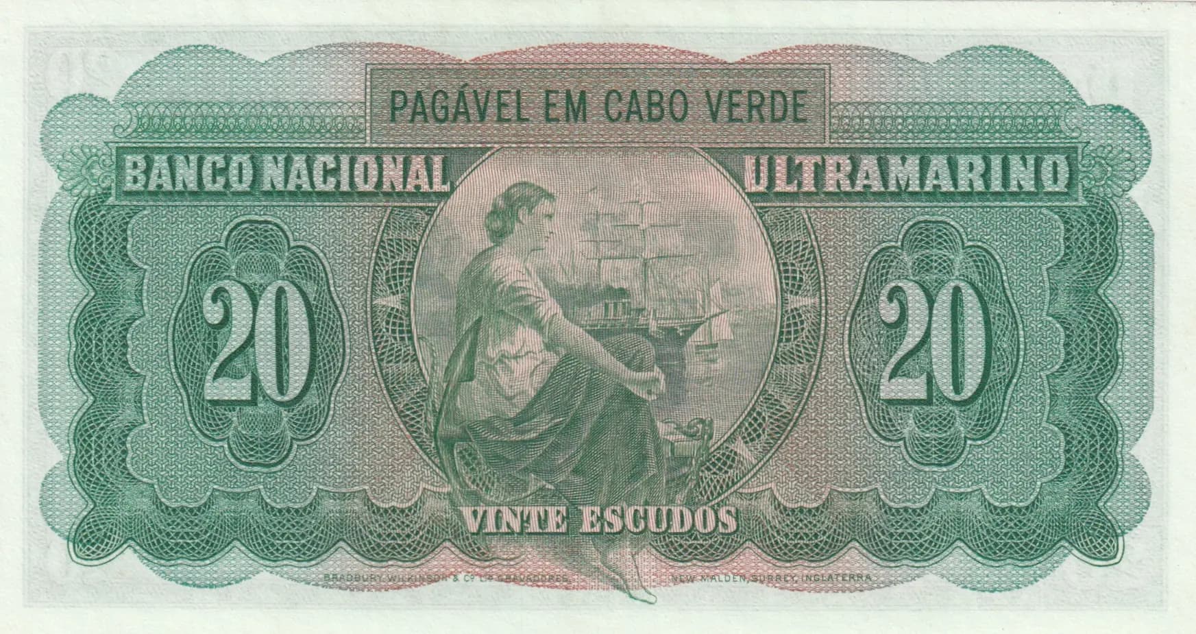 20 escudos 1958 from Cape Verde, P-47 (1958) — image 2