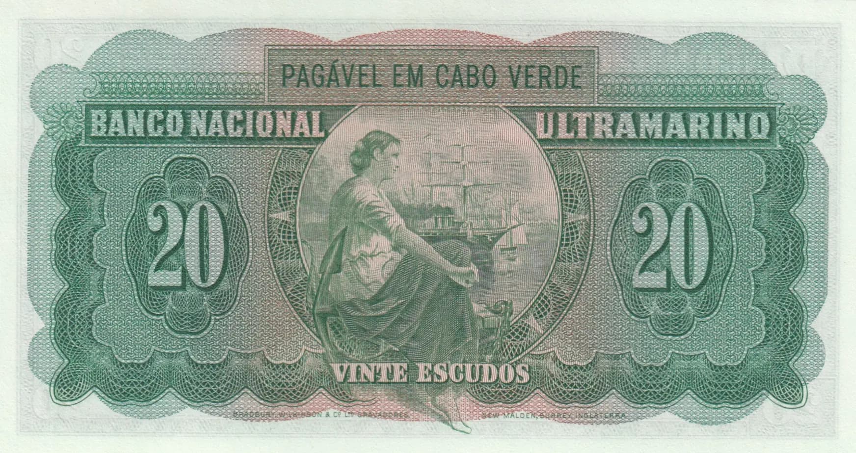 20 escudos 1958 from Cape Verde, P-47 (1958) — image 2