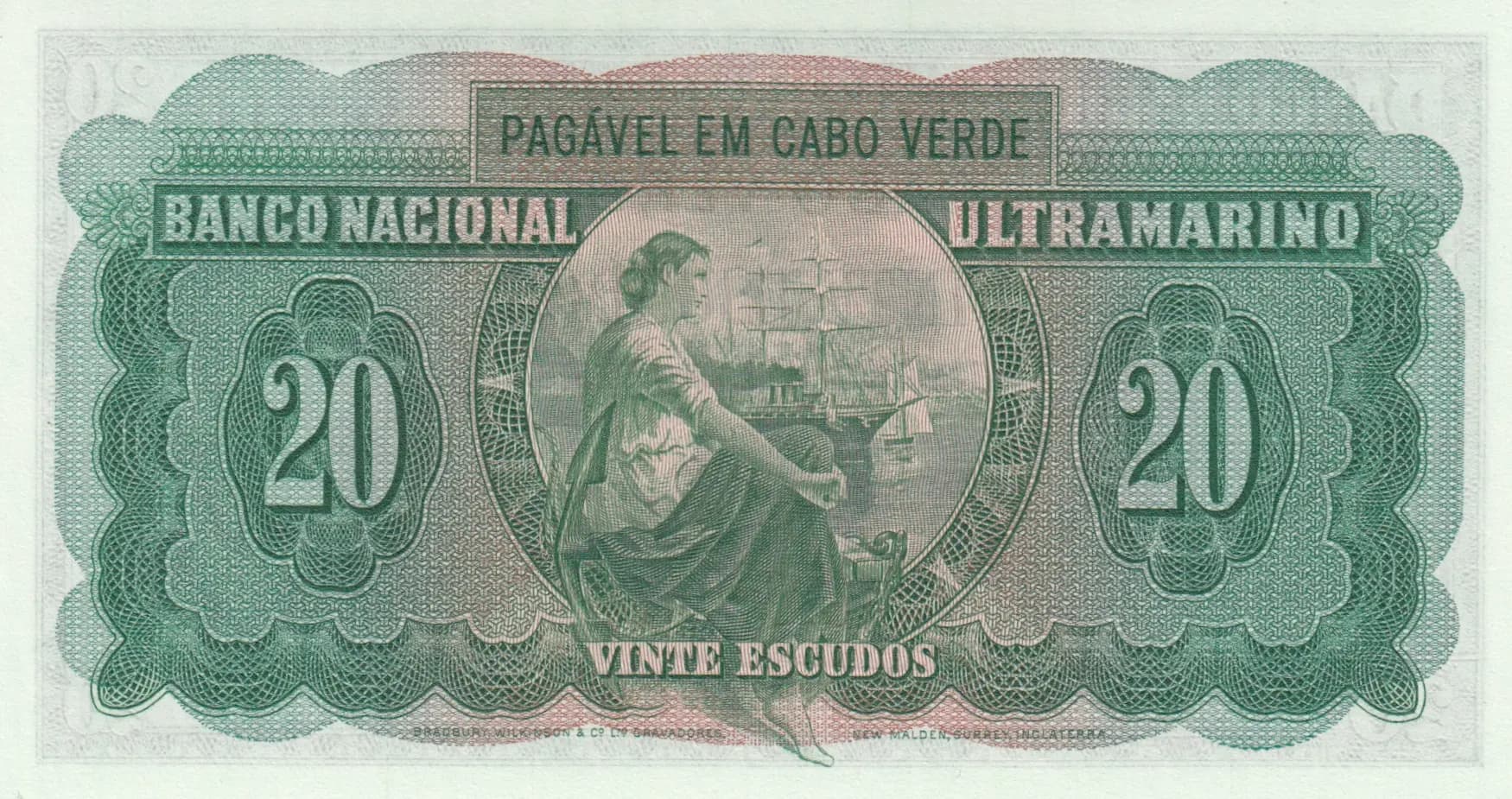 20 escudos 1958 from Cape Verde, P-47 (1958) — image 2
