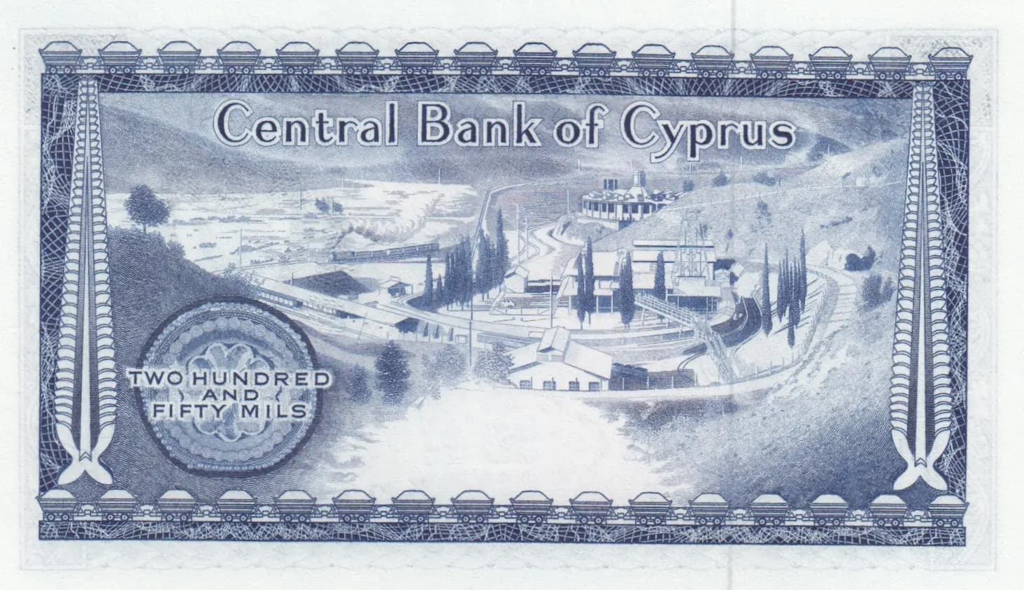 250 mils 1974 from Cyprus, P-41b (1974) — image 2