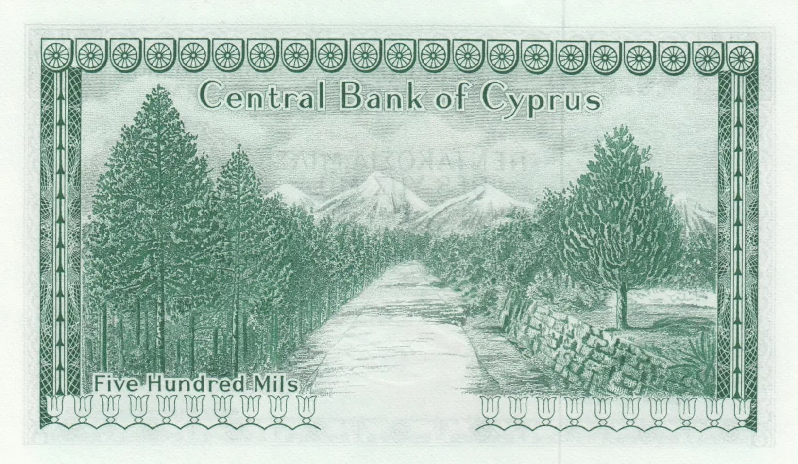 500 mils 1968 from Cyprus, P-42a (1968) — image 2