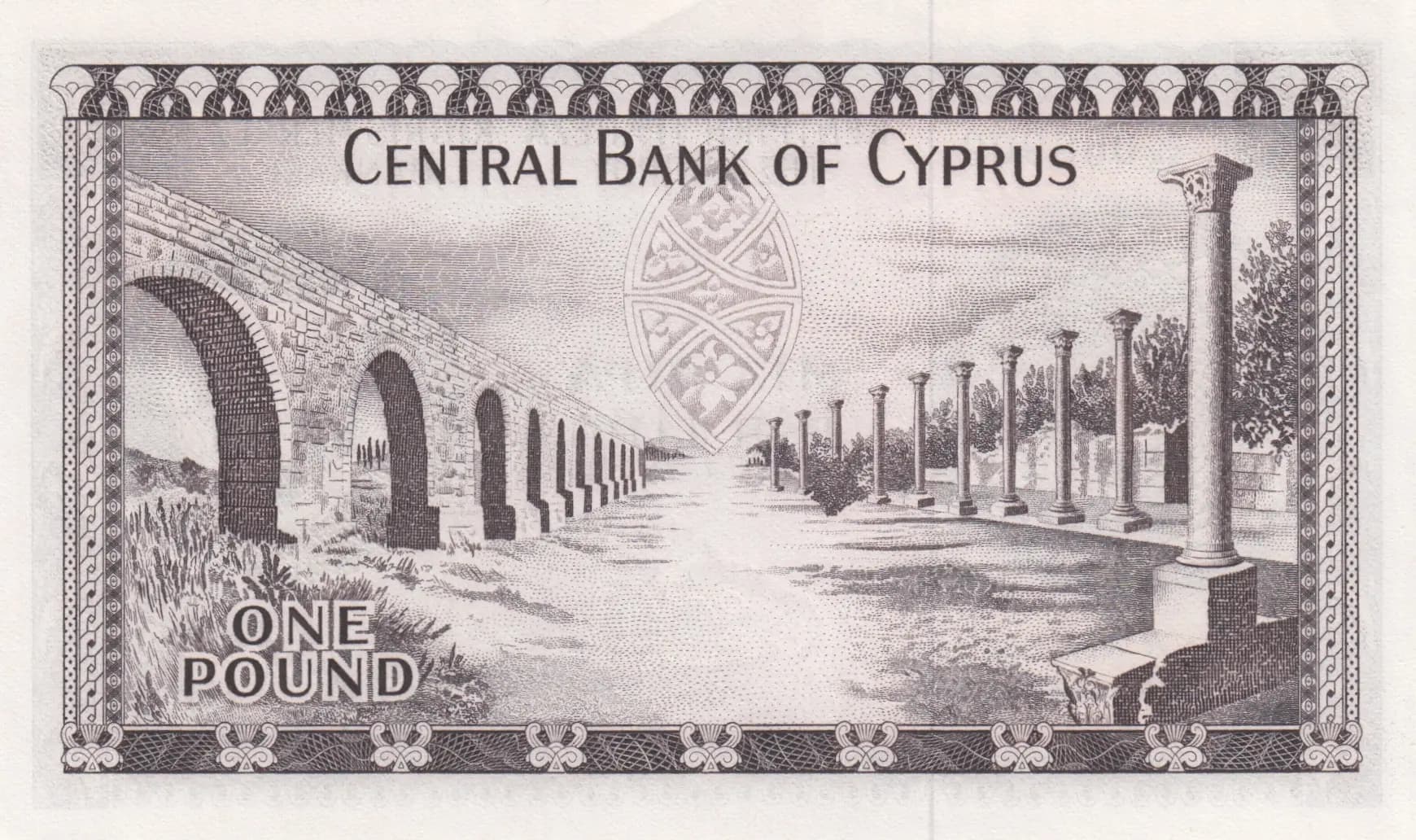 1 pound 1968 from Cyprus, P-43a (1968) — image 2