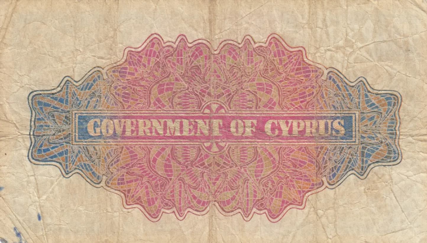 5 shillings 1950 from Cyprus, P-22 (1950) — image 2
