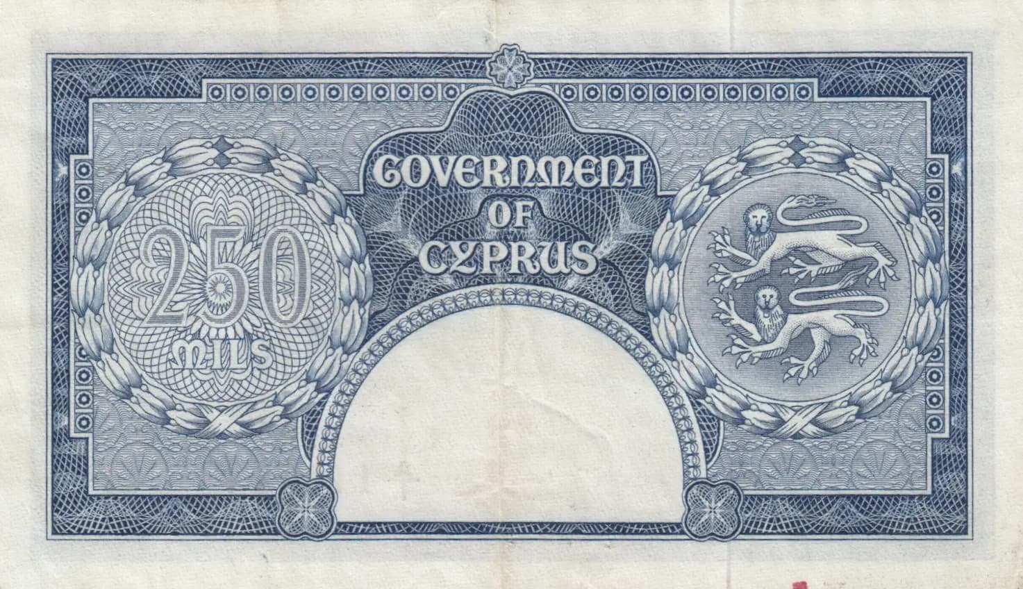 250 mils 1955 from Cyprus, P-33 (1955) — image 2