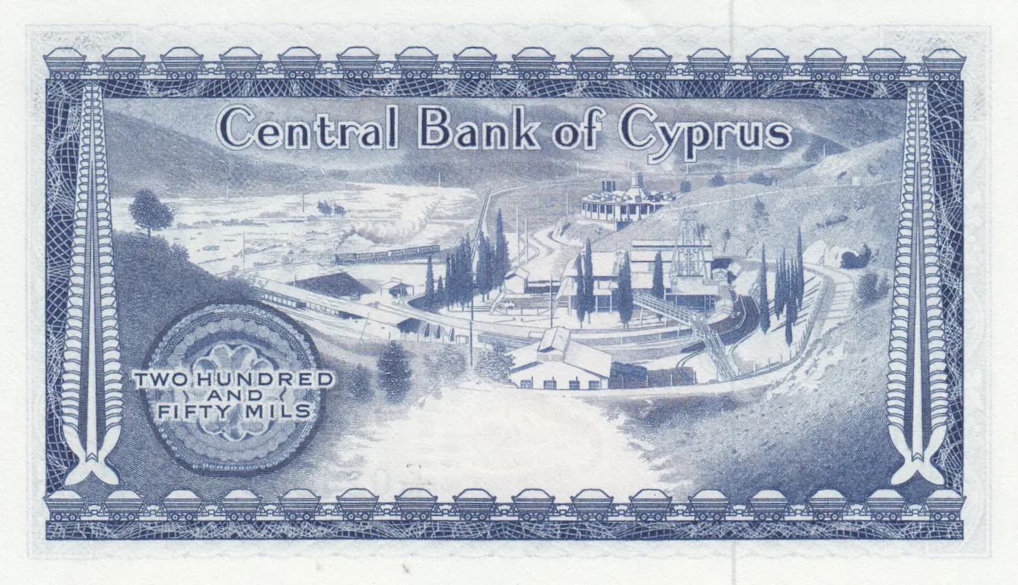 250 mils 1969 from Cyprus, P-41a (1969) — image 2