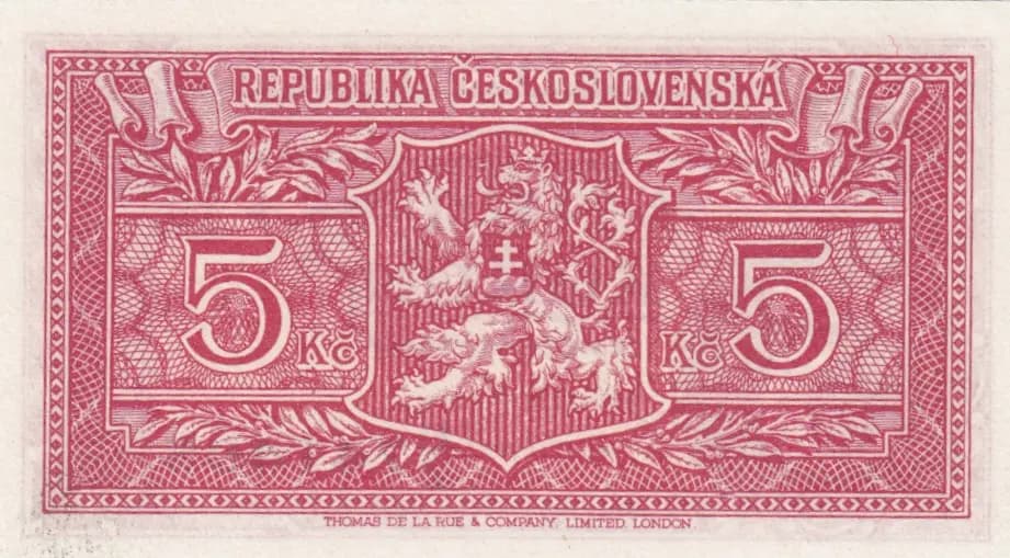 5 korun 1945 from Czechoslovakia, P-59 (1945) — image 2