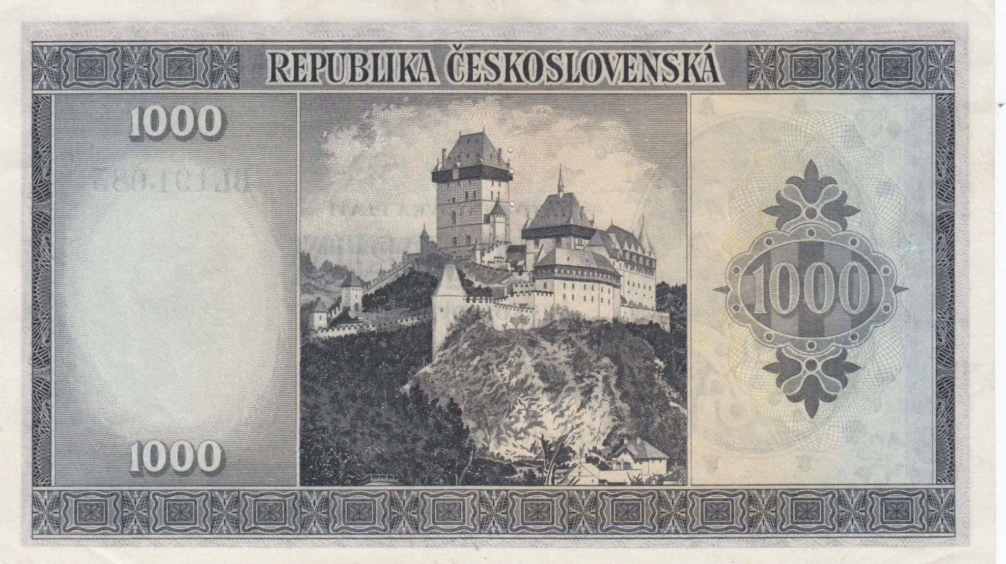 1000 korun 1945 specimen from Czechoslovakia, P-65s (1945) — image 2