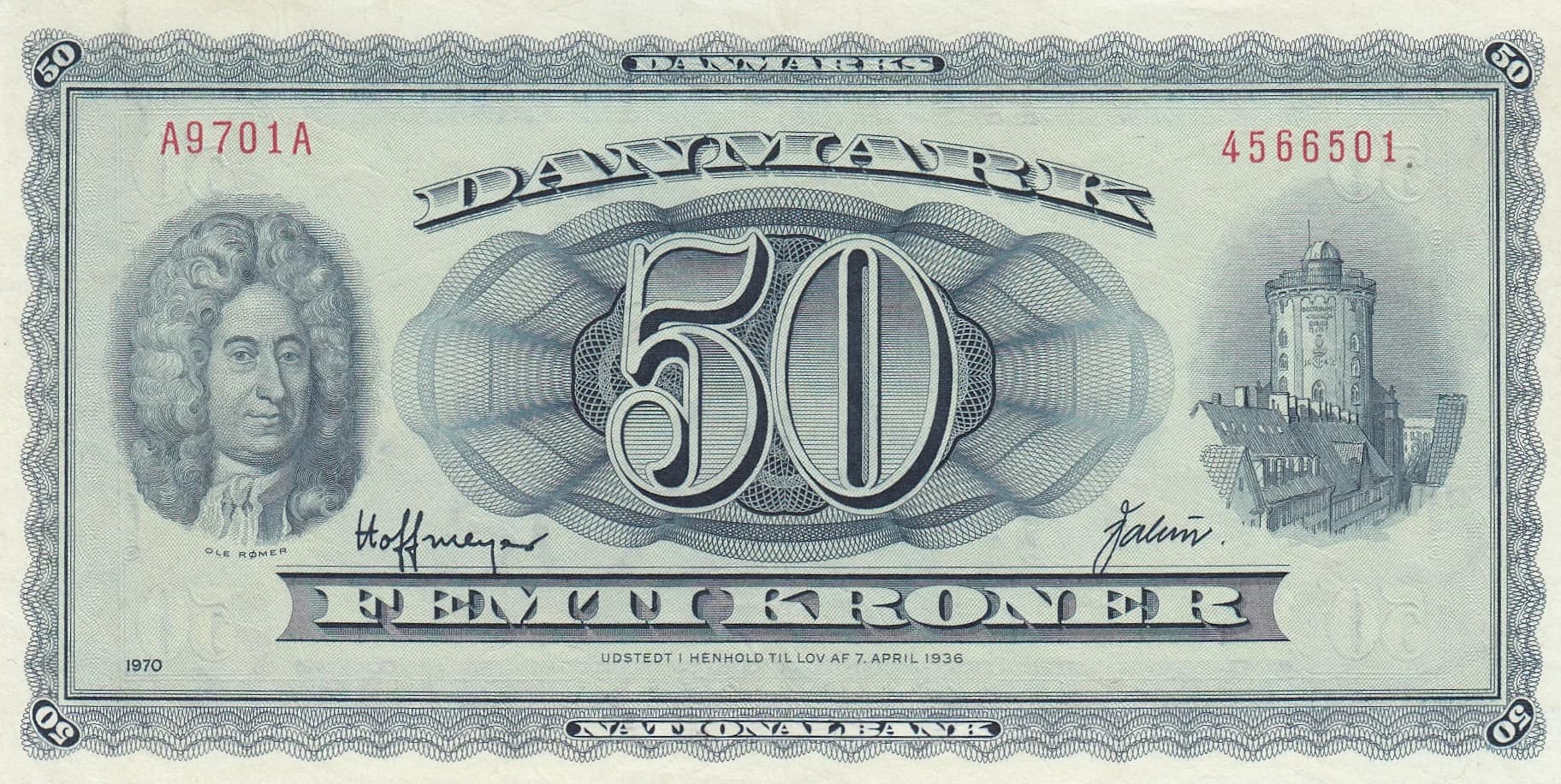 50 kroner 1970 from Denmark, P-45m(1) (1970) — image 1
