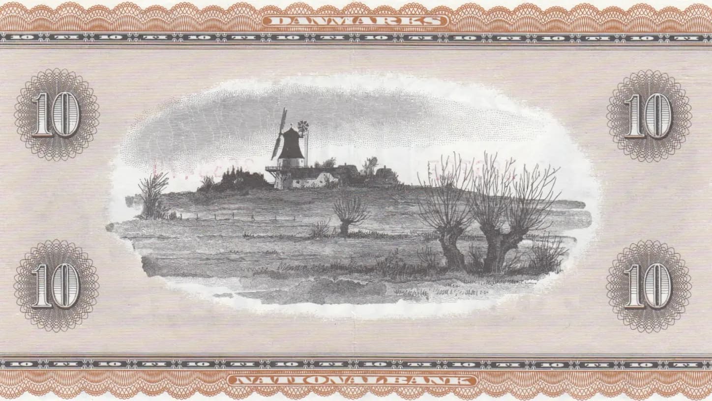 10 kroner 1967 from Denmark, P-44y (1967) — image 2