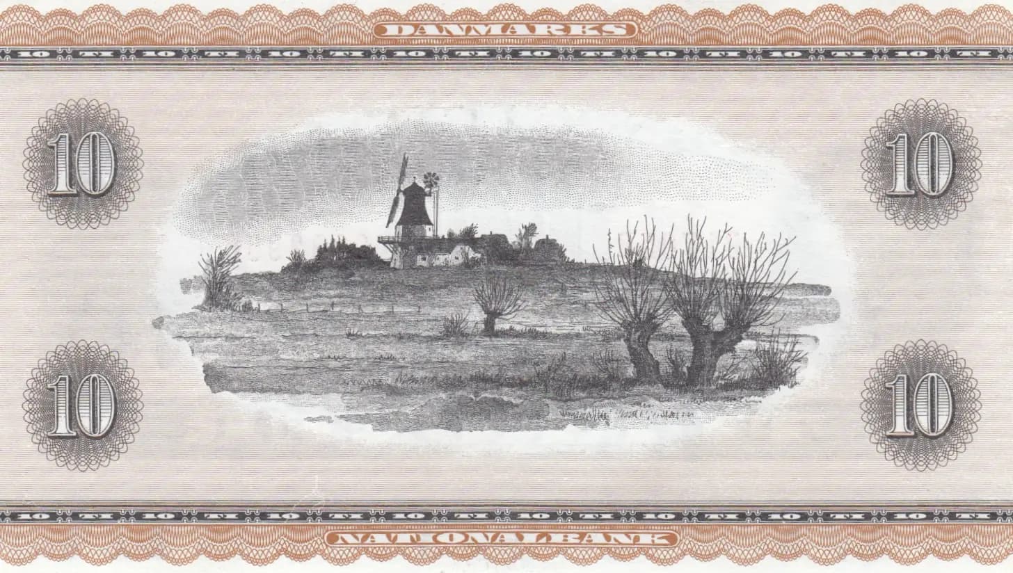 10 kroner 1970 from Denmark, P-44ae (1970) — image 2