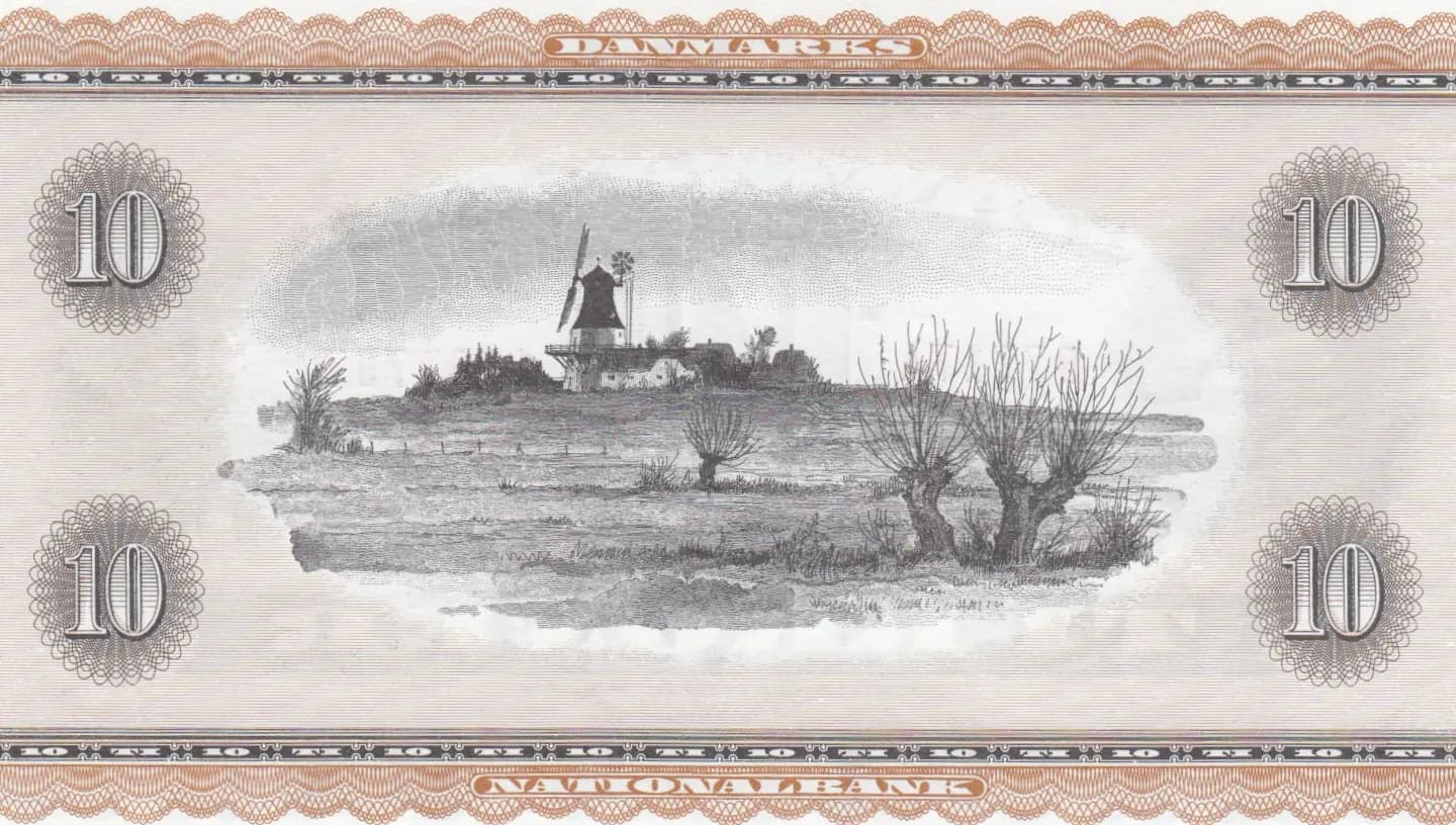 10 kroner 1971 from Denmark, P-44ae (1971) — image 2