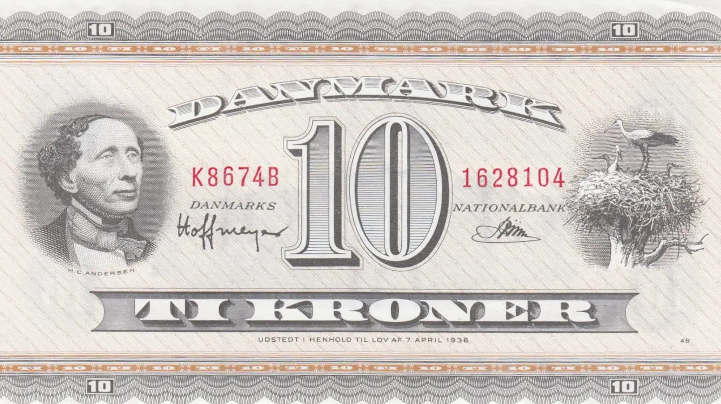 10 kroner 1967 from Denmark, P-44y