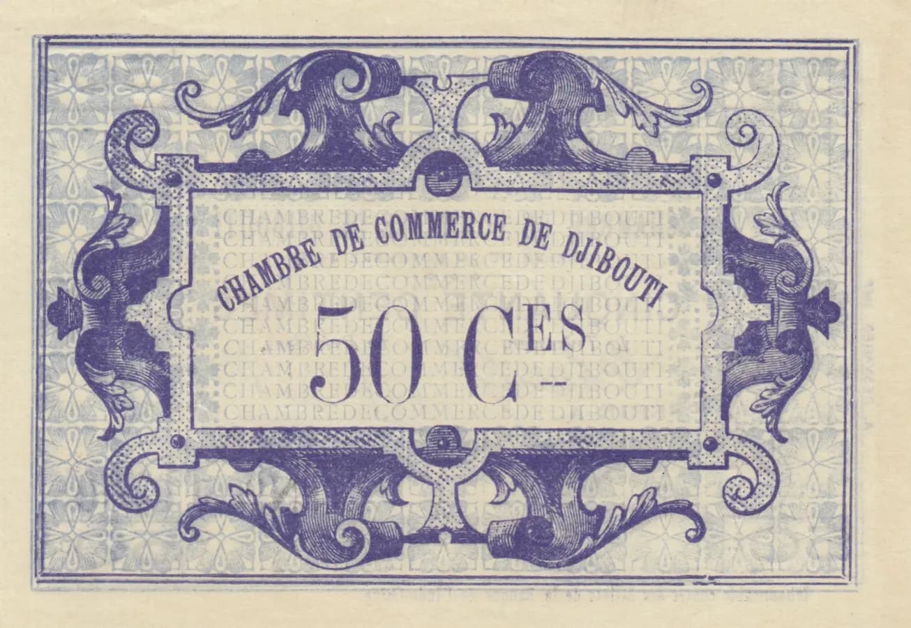 50 centimes 1919 from Djibouti, P-23 (1919) — image 2