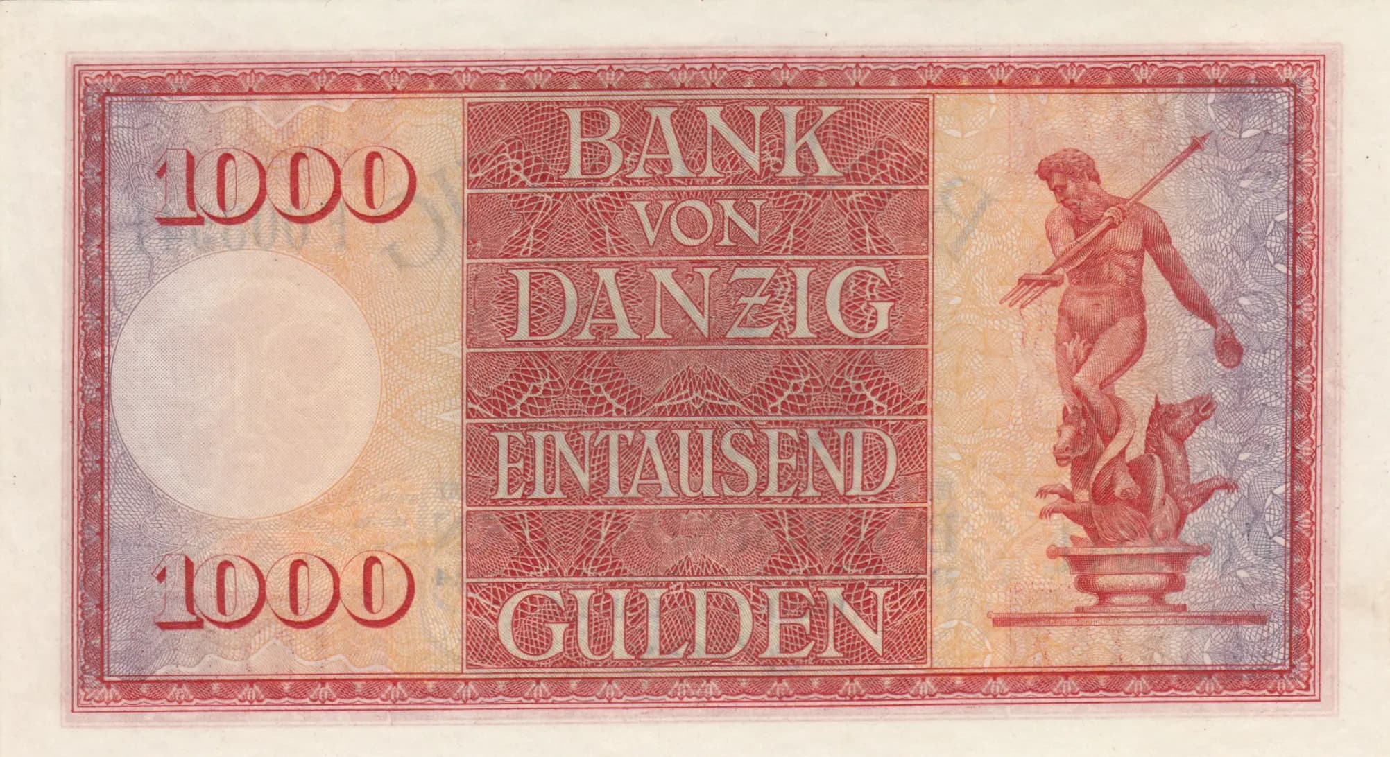 1000 gulden 1924 from Danzig, P-57 (1924) — image 2