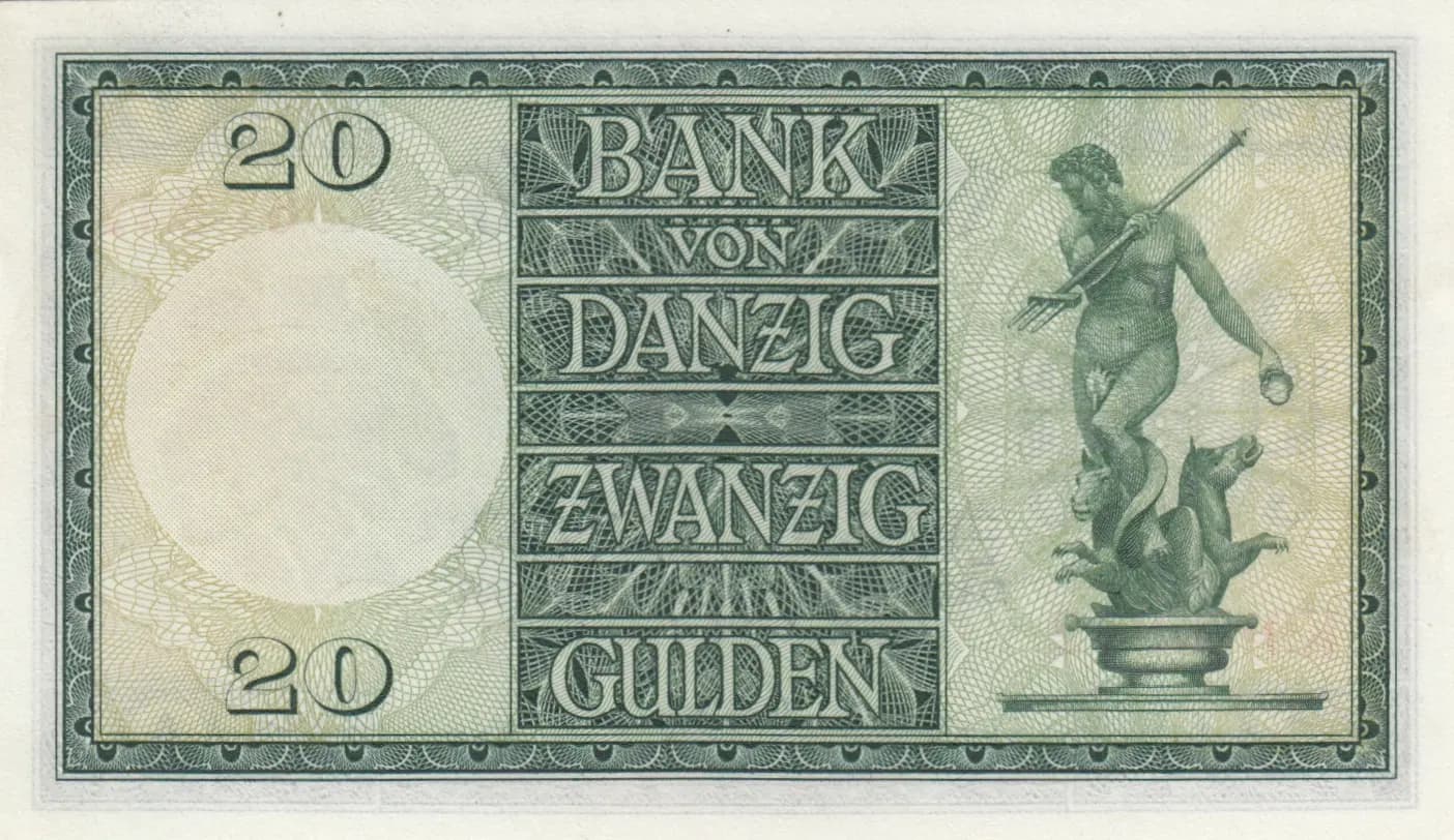 20 gulden 1937 from Danzig, P-63(1) (1937) — image 2