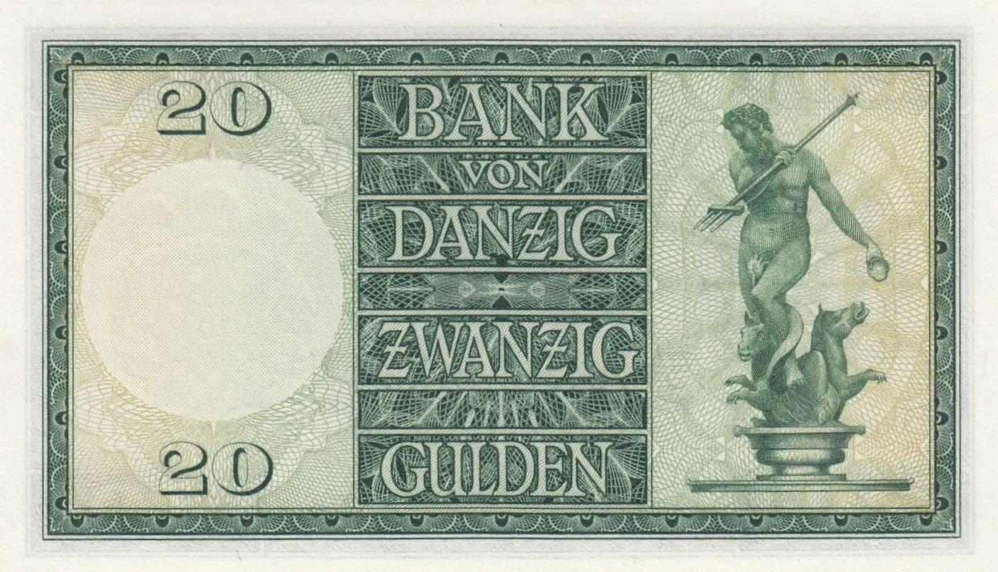 20 gulden 1937 from Danzig, P-63(2) (1937) — image 2