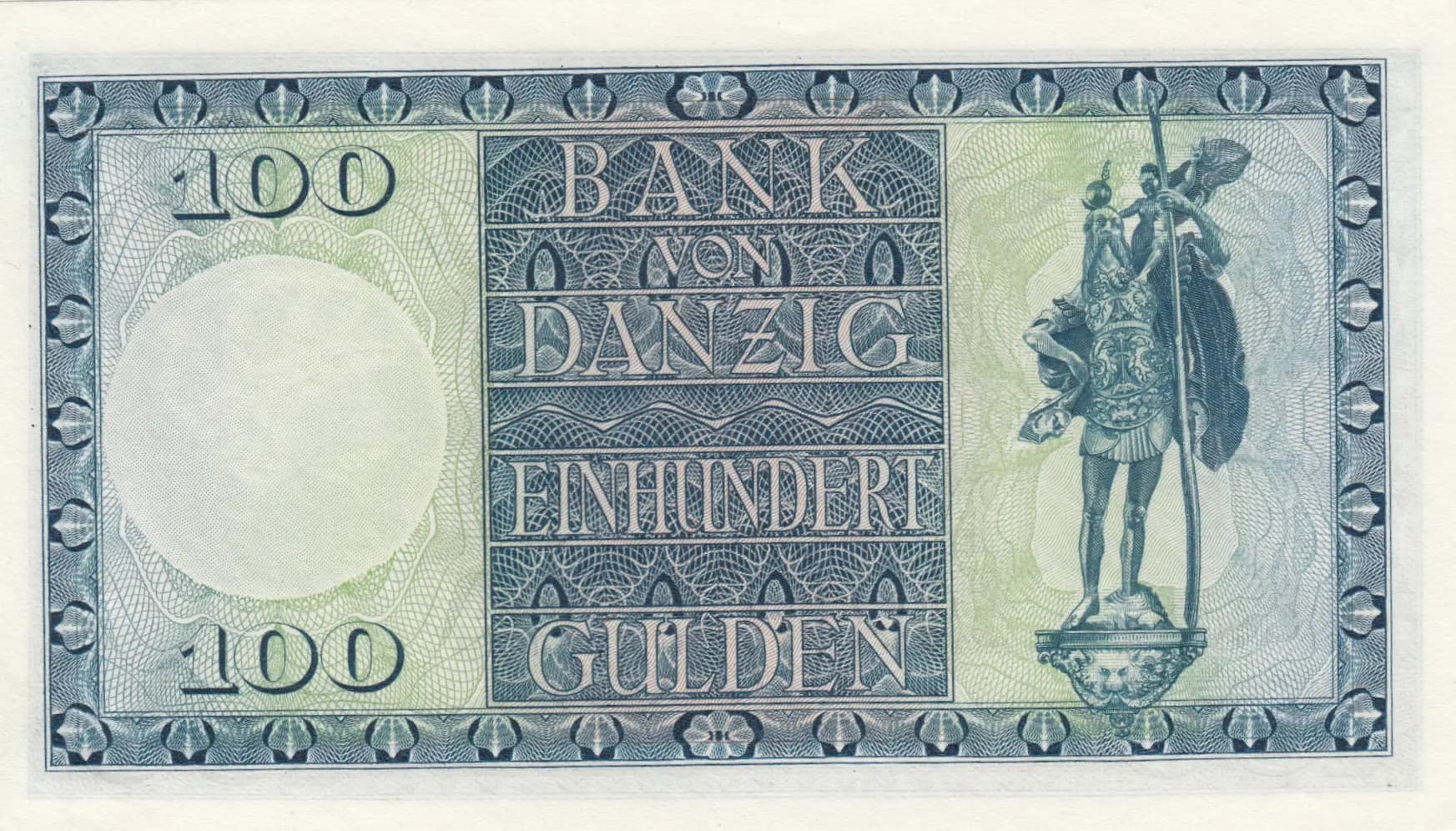100 gulden 1931 from Danzig, P-62 (1931) — image 2