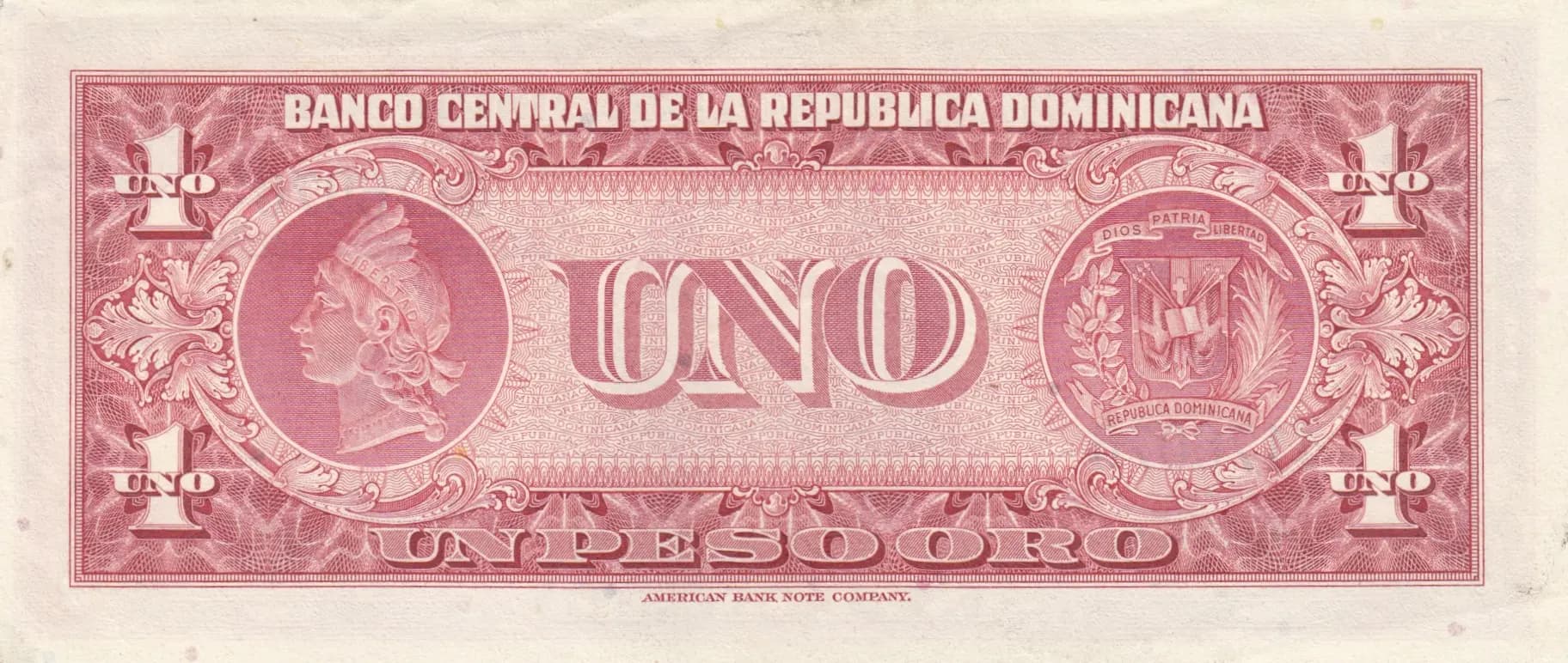 1 peso oro 1962 from Dominican Republic, P-91a (1962) — image 2