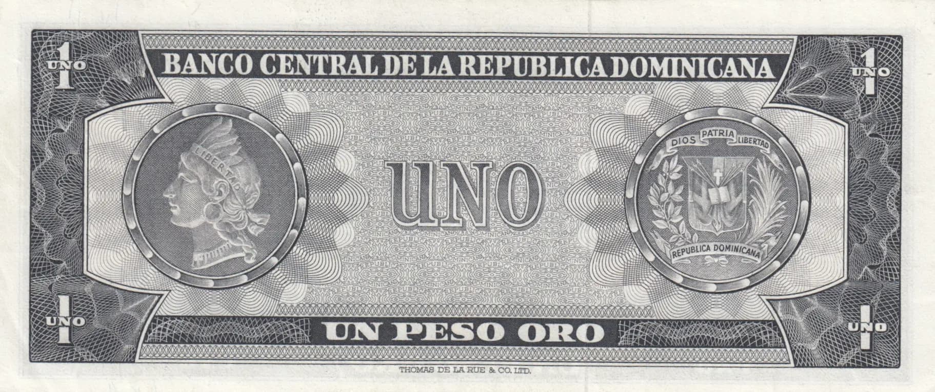 1 peso oro 1965 from Dominican Republic, P-99 (1965) — image 2