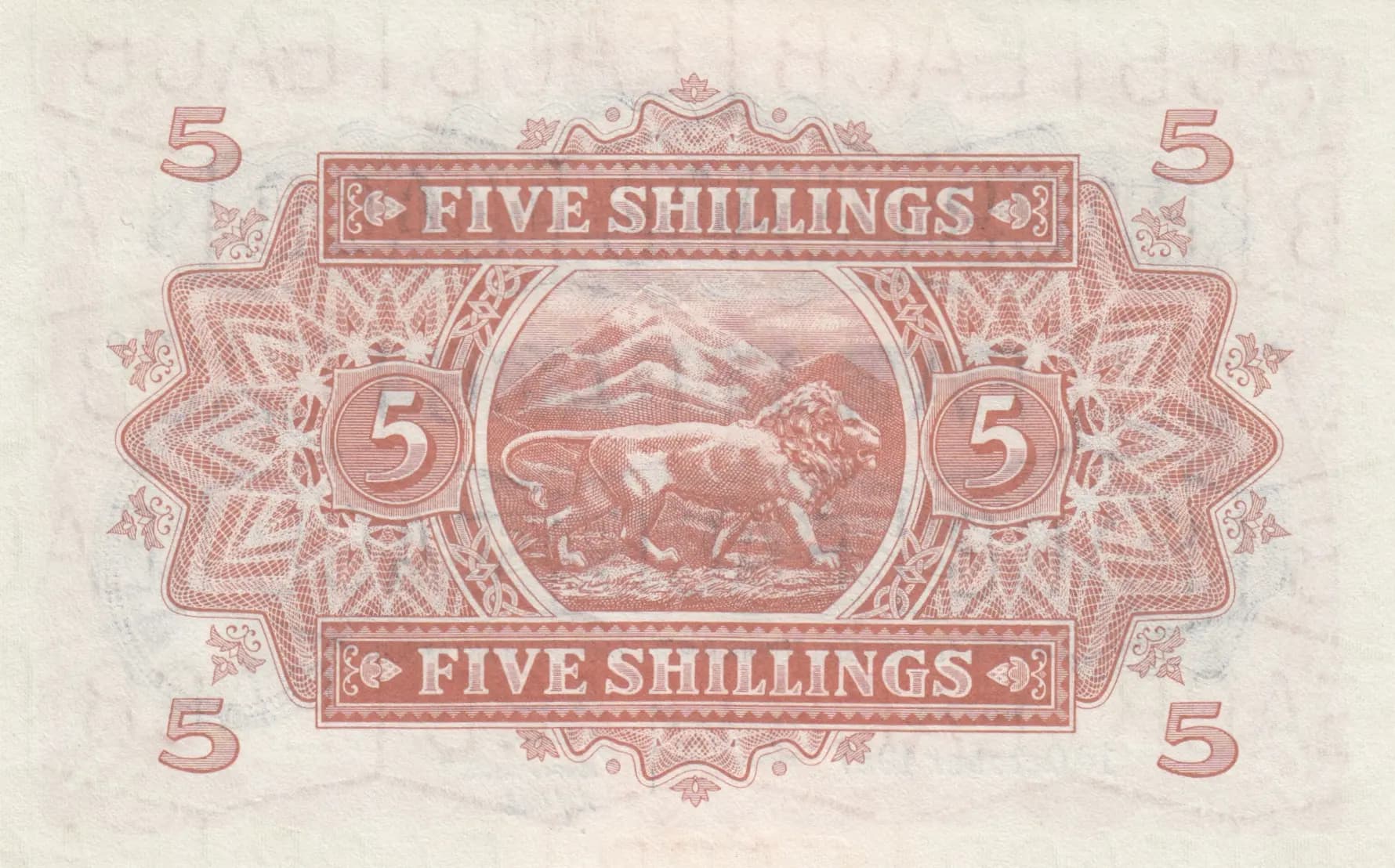 5 shillings 1957 from East Africa, P-33 (1957) — image 2