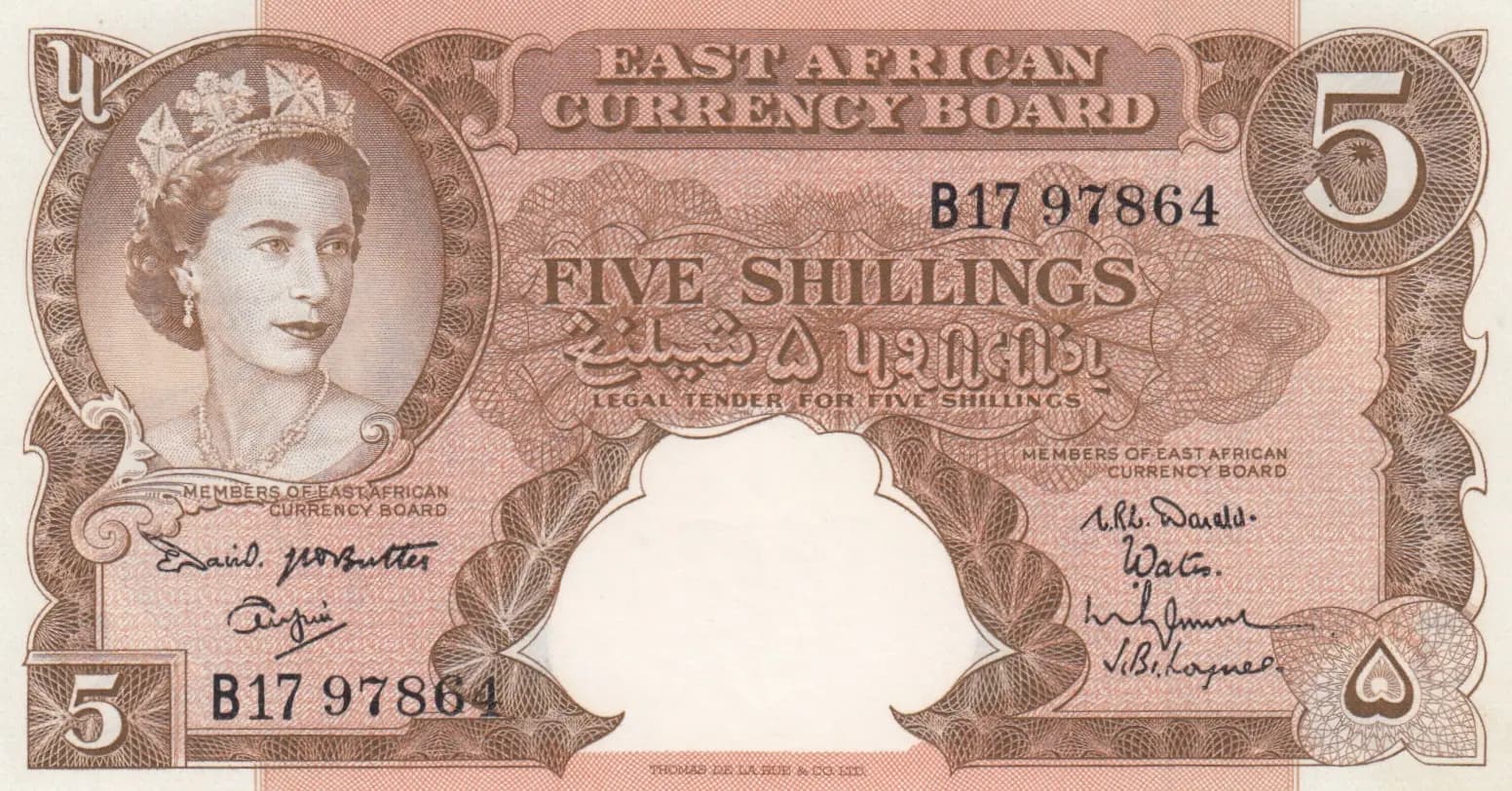 5 shillings 1961 from East Africa, P-41a (1961) — image 1