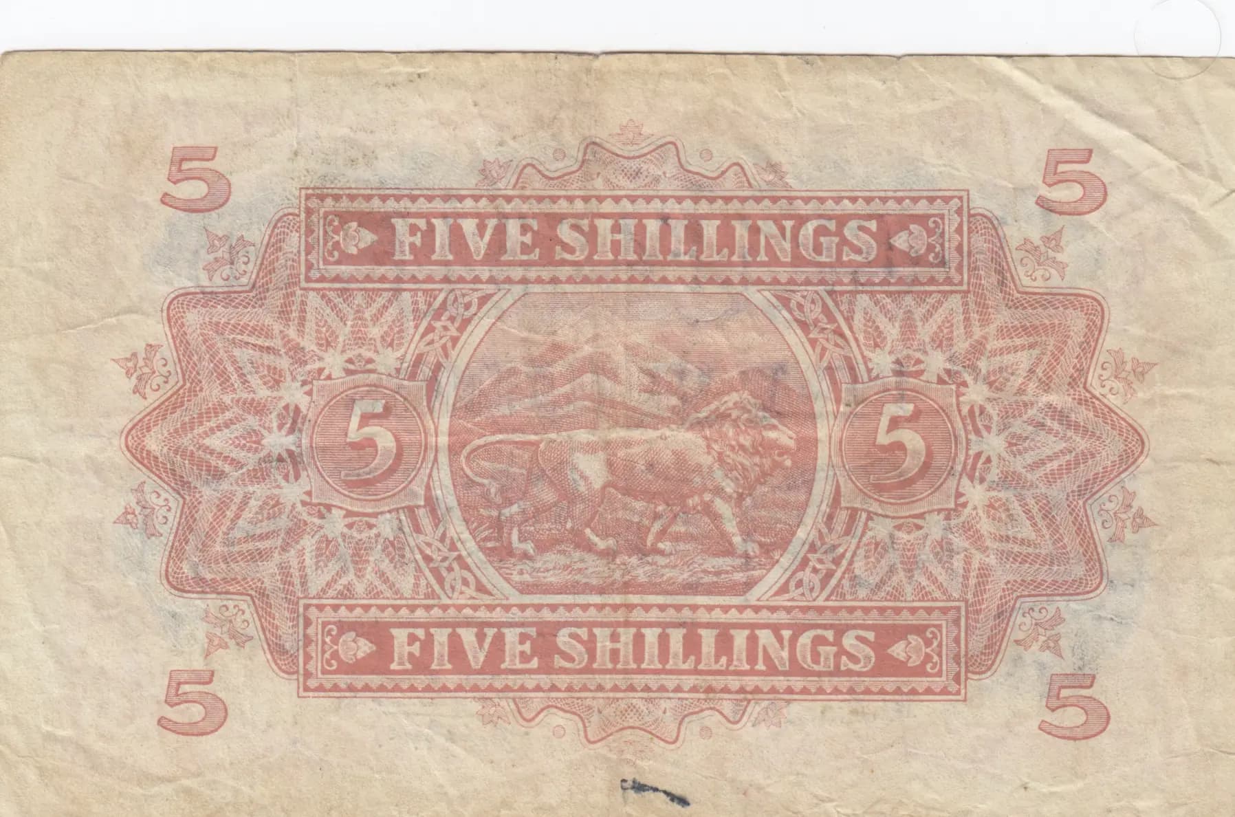 5 shillings 1939 from East Africa, P-28a (1939) — image 2