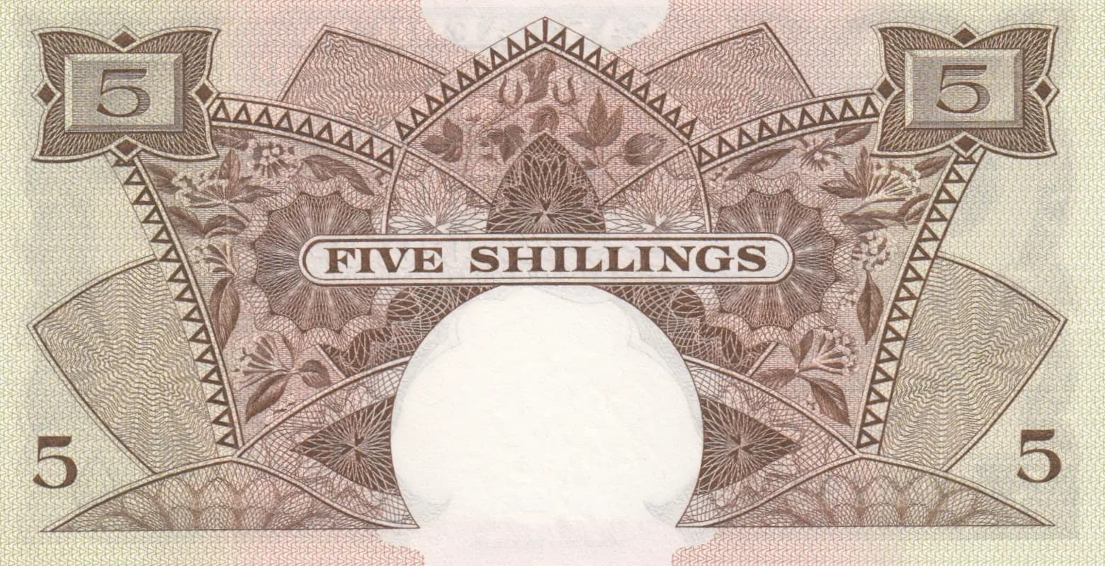 5 shillings 1961 from East Africa, P-41b (1961) — image 2