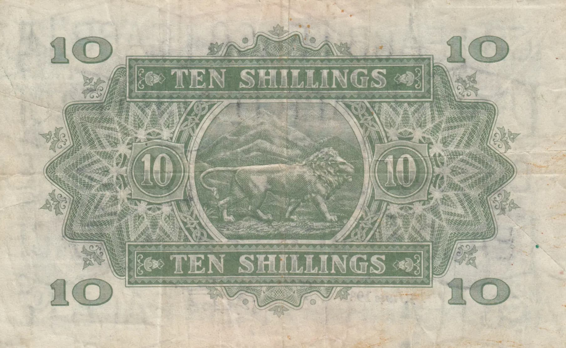 10 shillings 1939 from East Africa, P-29a (1939) — image 2