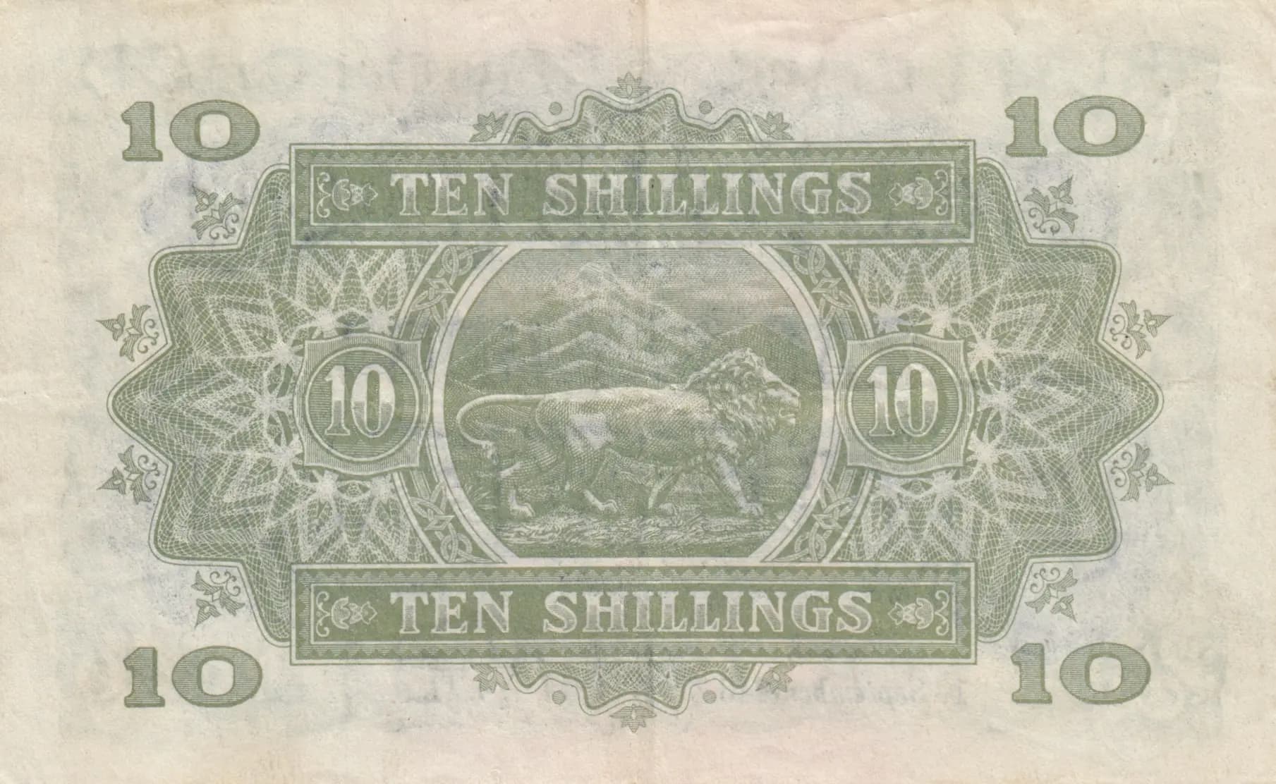 10 shillings 1943 from East Africa, P-29b (1943) — image 2