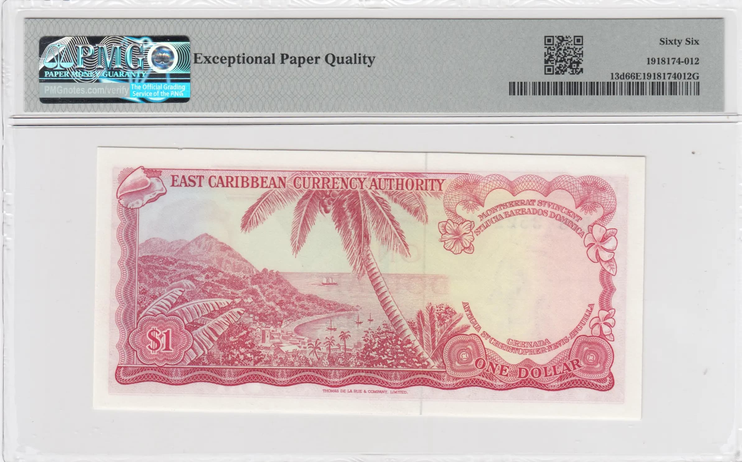 1 dollar 1965 from East Caribbean States, P-13d(1) (1965) — image 2
