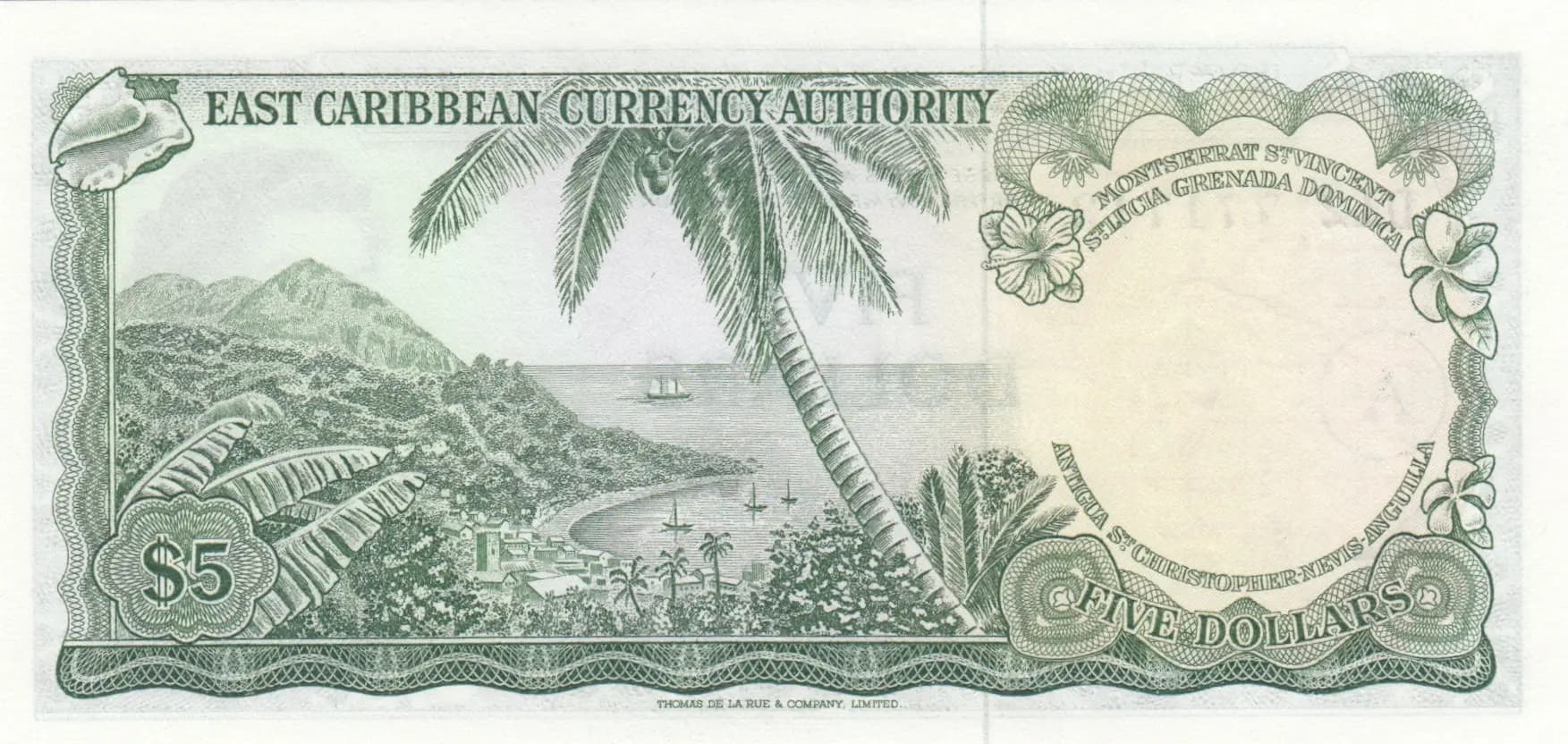 5 dollars 1965 from East Caribbean States, P-14i (1965) — image 2