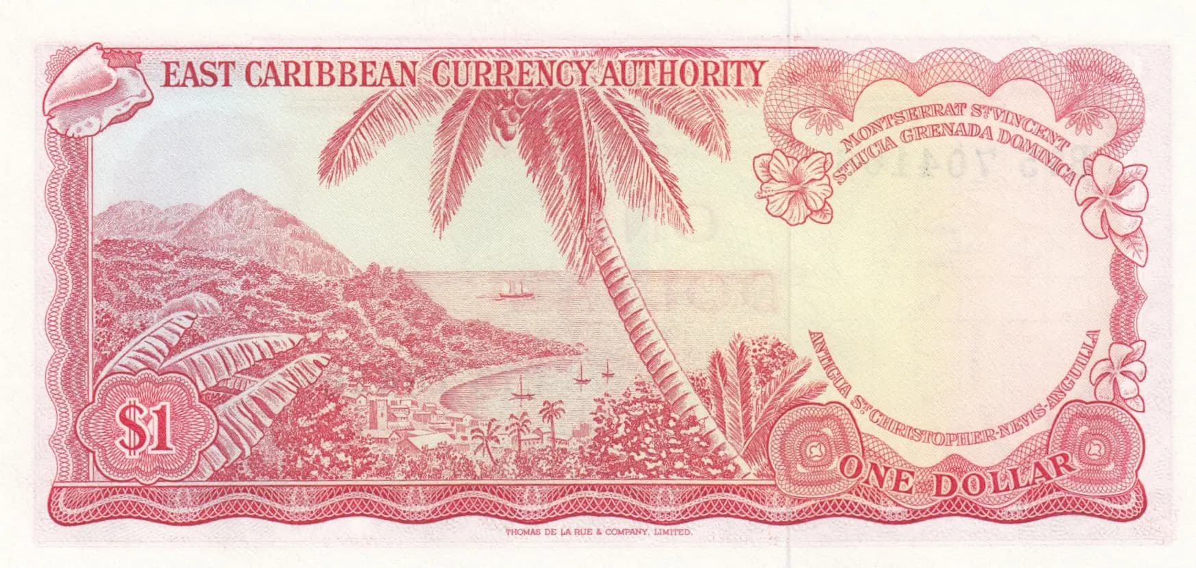 1 dollar 1965 from East Caribbean States, P-13f(2) (1965) — image 2