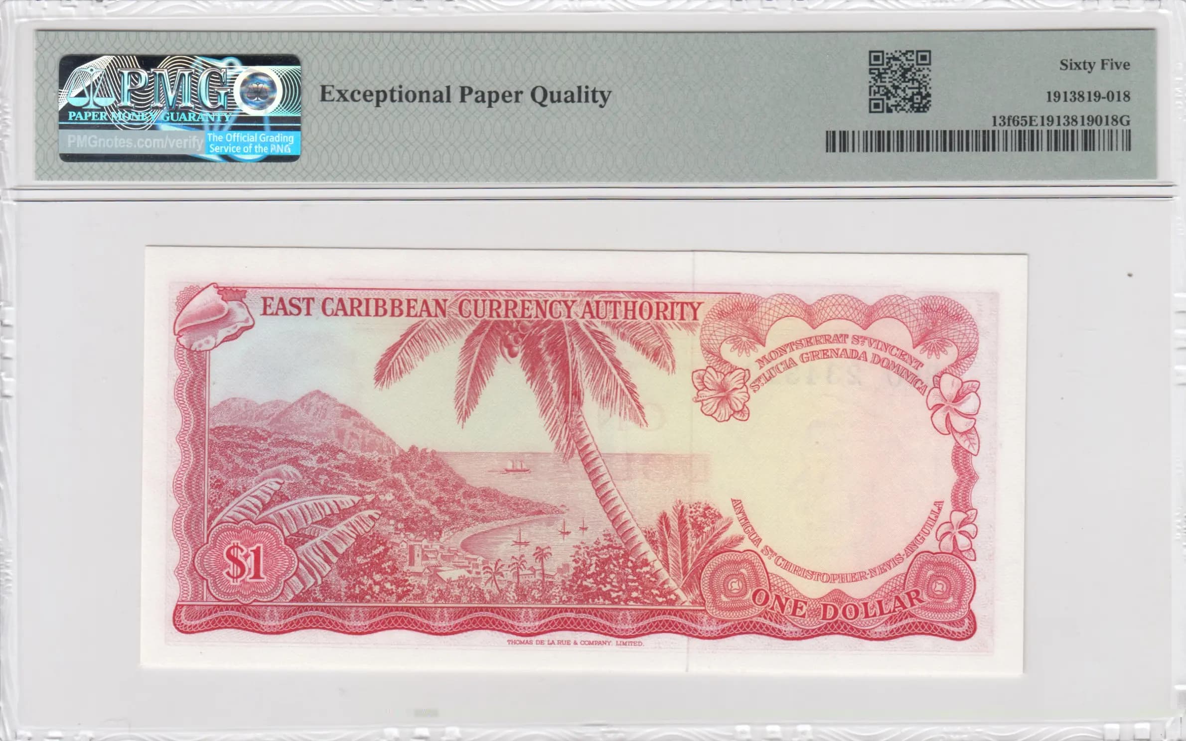 1 dollar 1965 from East Caribbean States, P-13f(1) (1965) — image 2