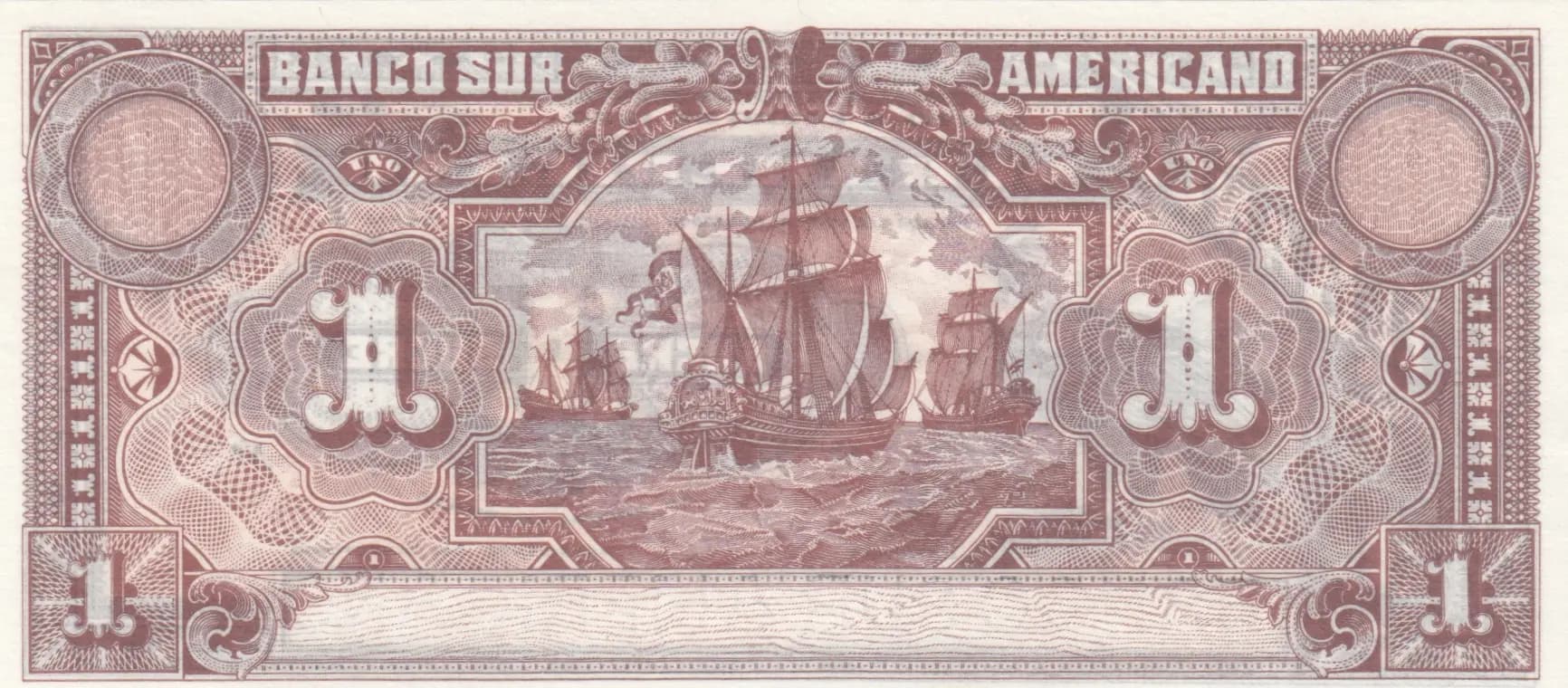 1 sucre 1920 from Ecuador, P-S251r (1920) — image 2
