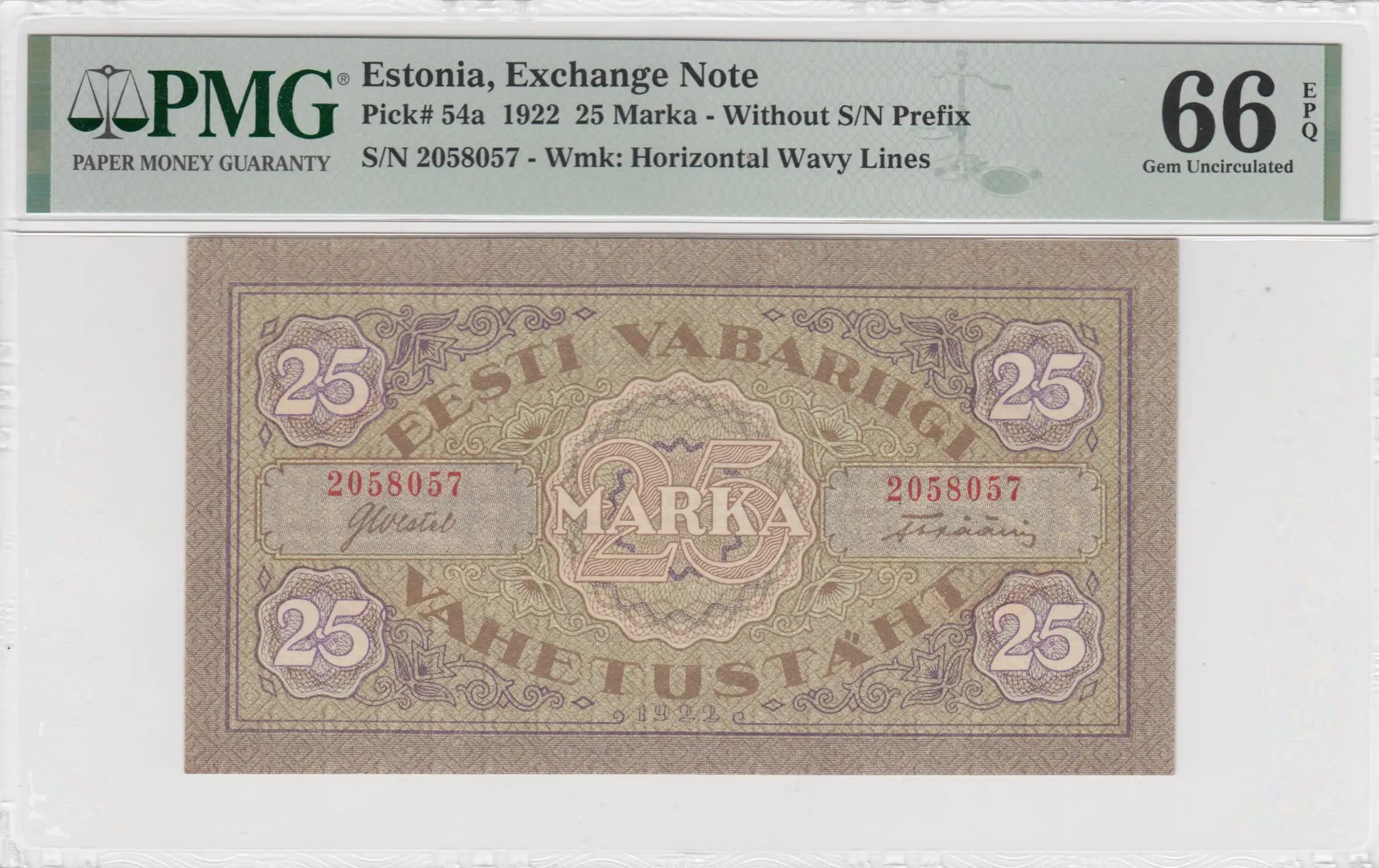 25 marka 1922 from Estonia, P-54a