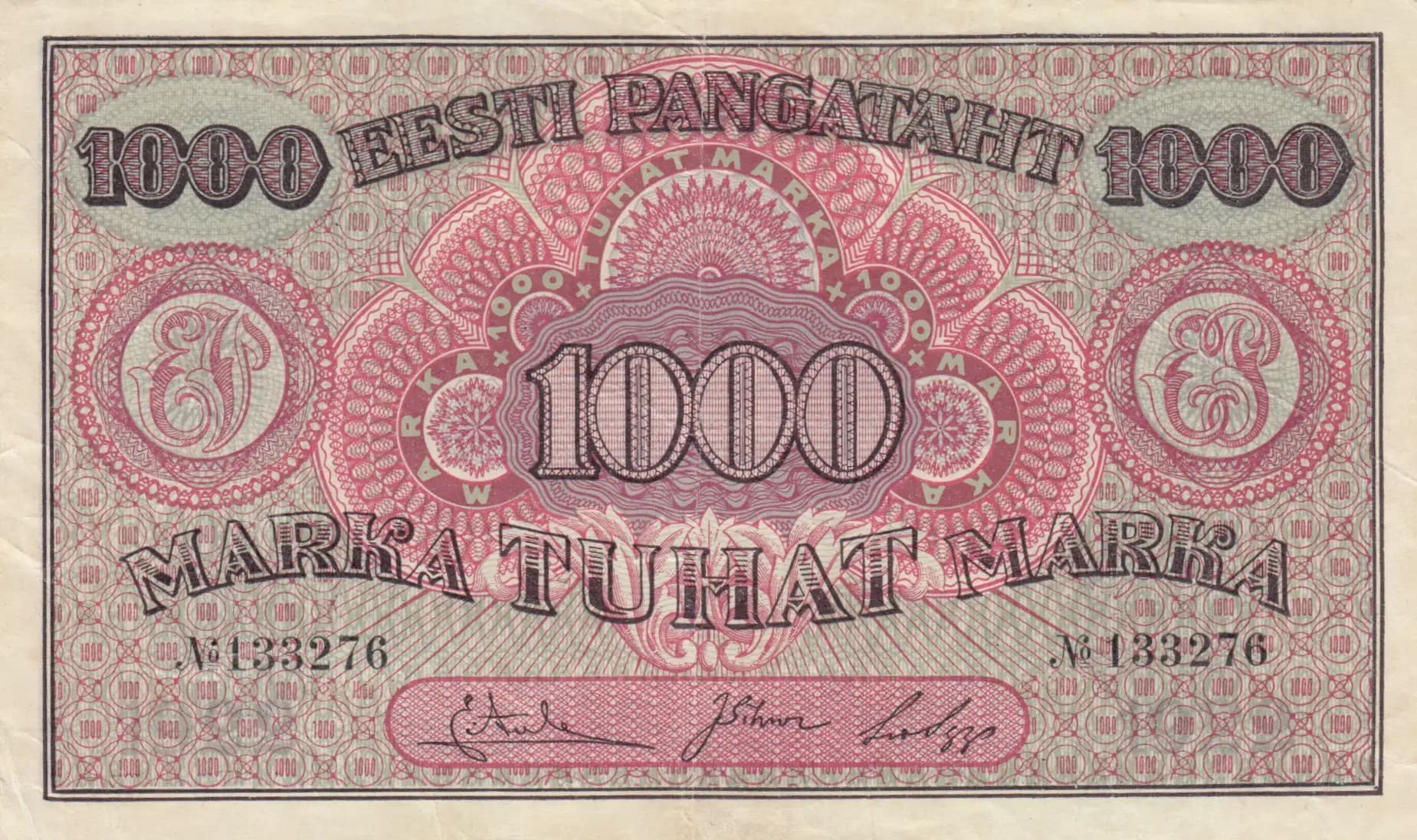 1000 marka 1922 from Estonia, P-59a