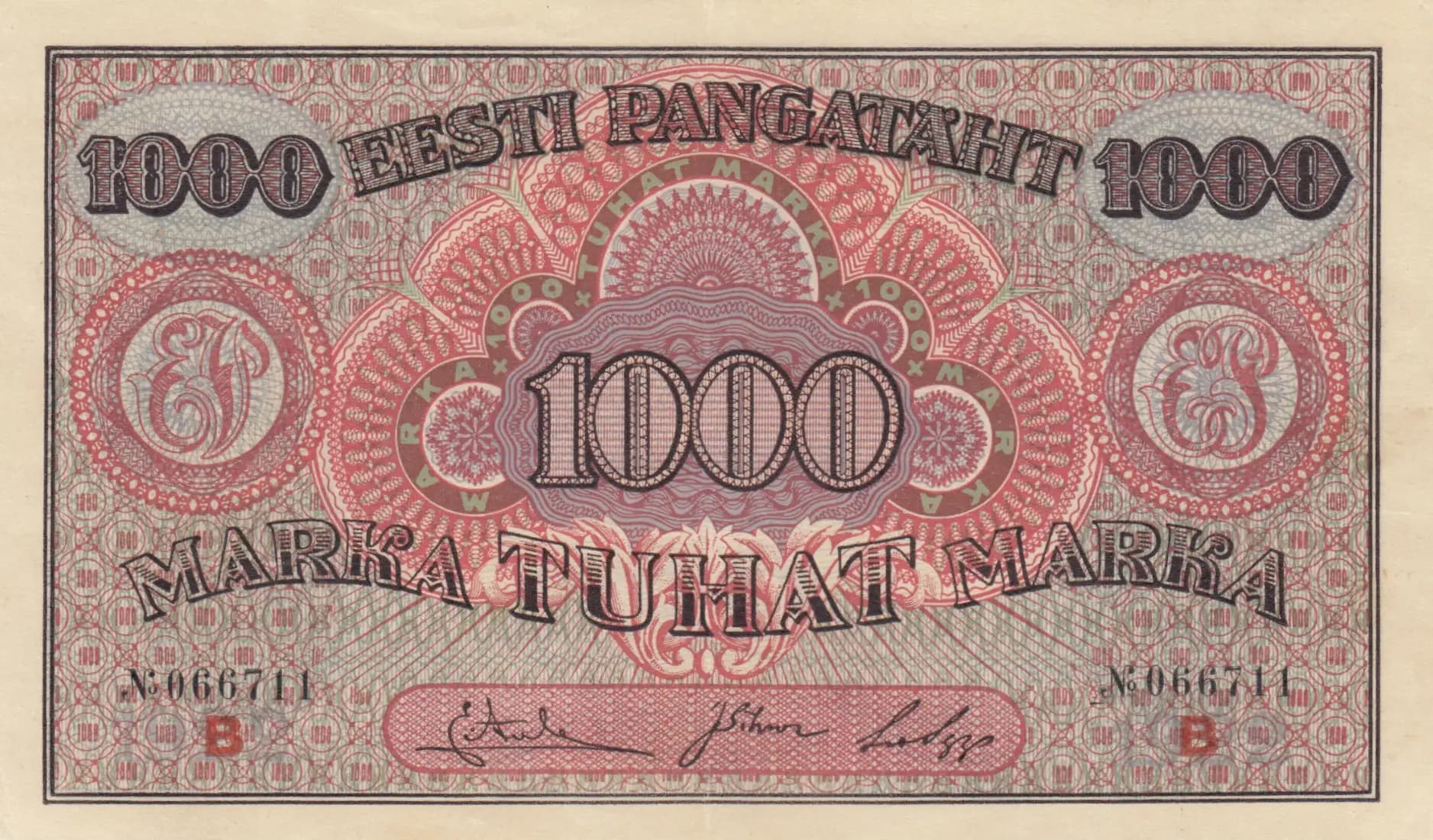 1000 marka 1922 from Estonia, P-59c