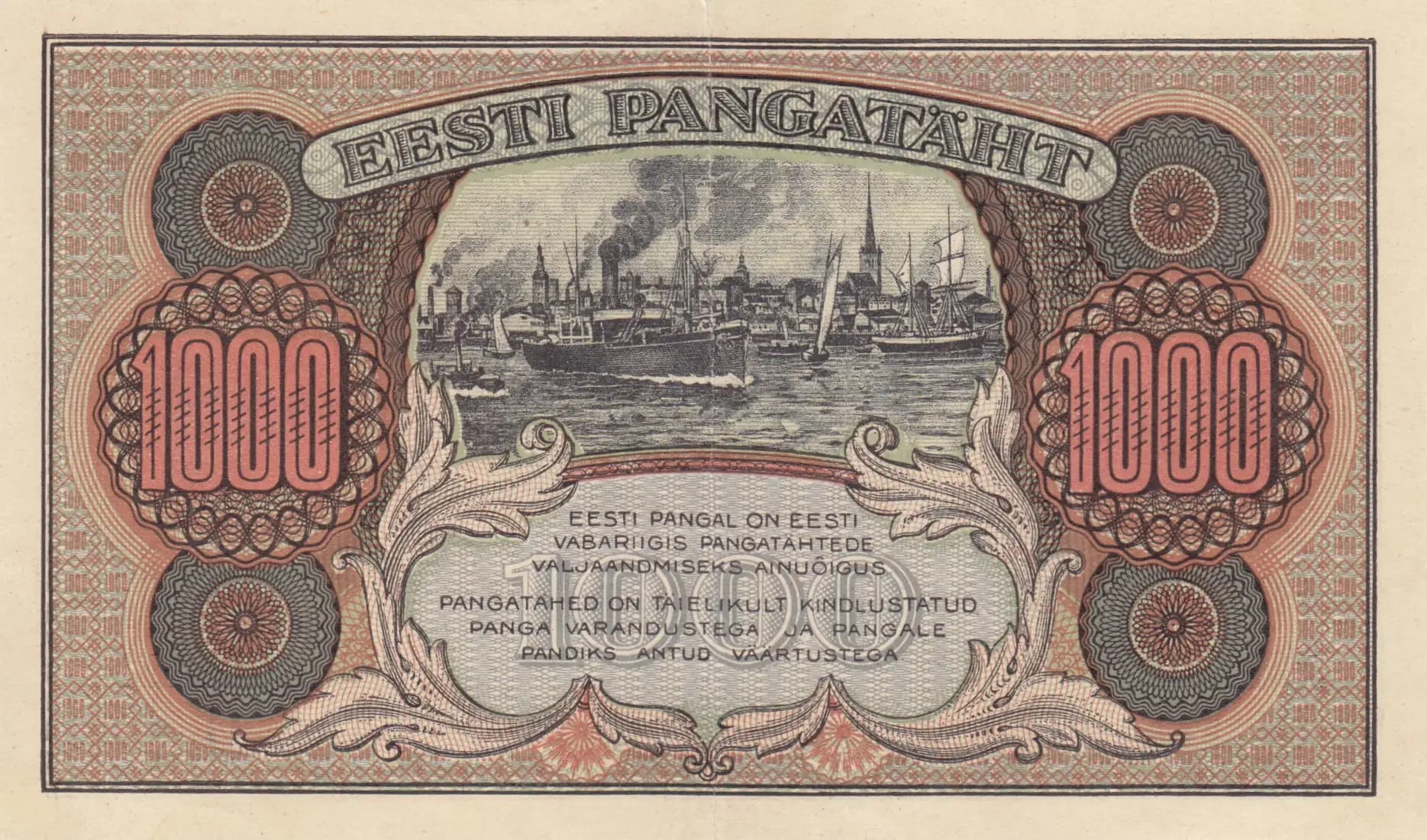 1000 marka 1922  from Estonia, P-59e (1922) — image 2