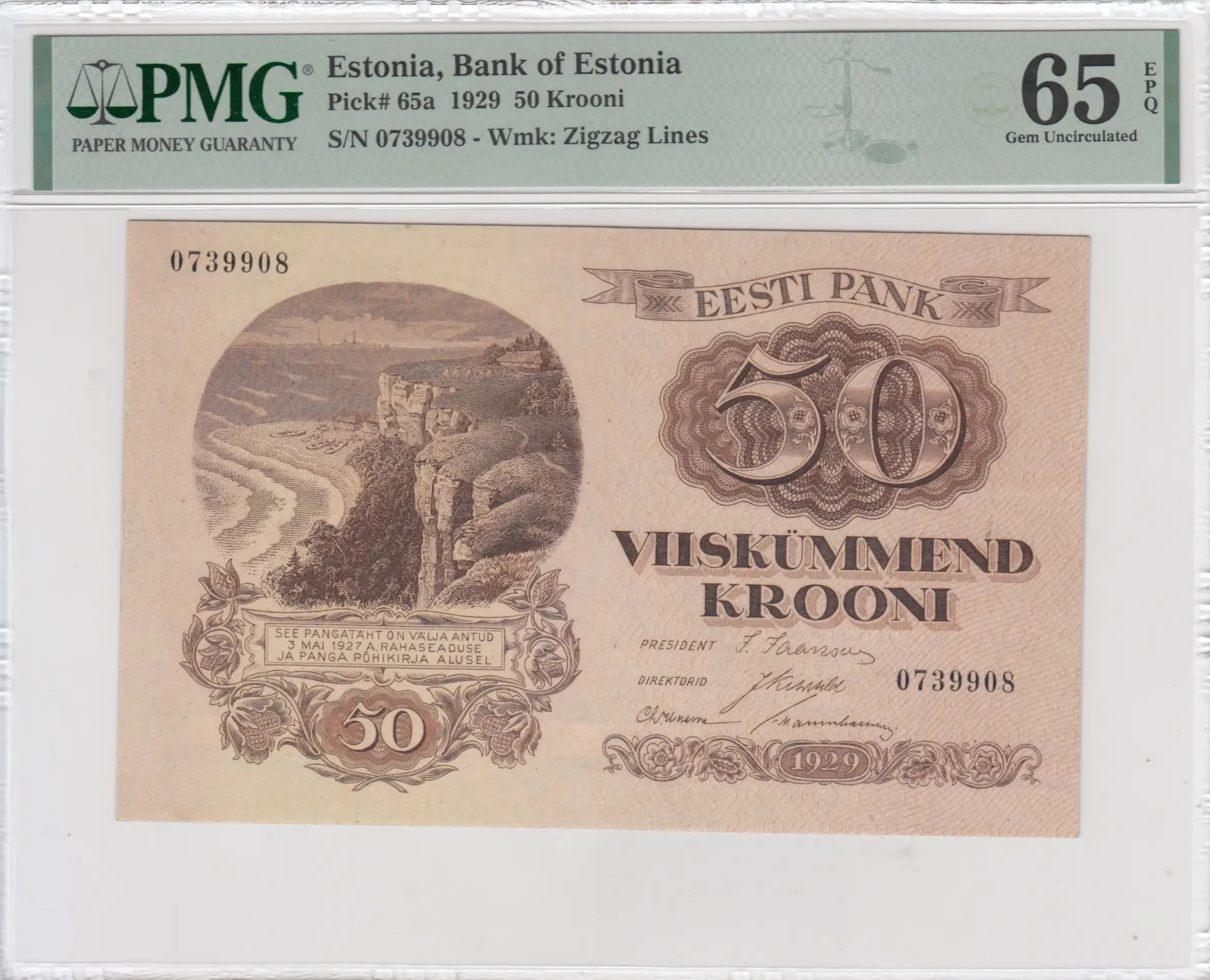 50 krooni 1929 from Estonia, P-65