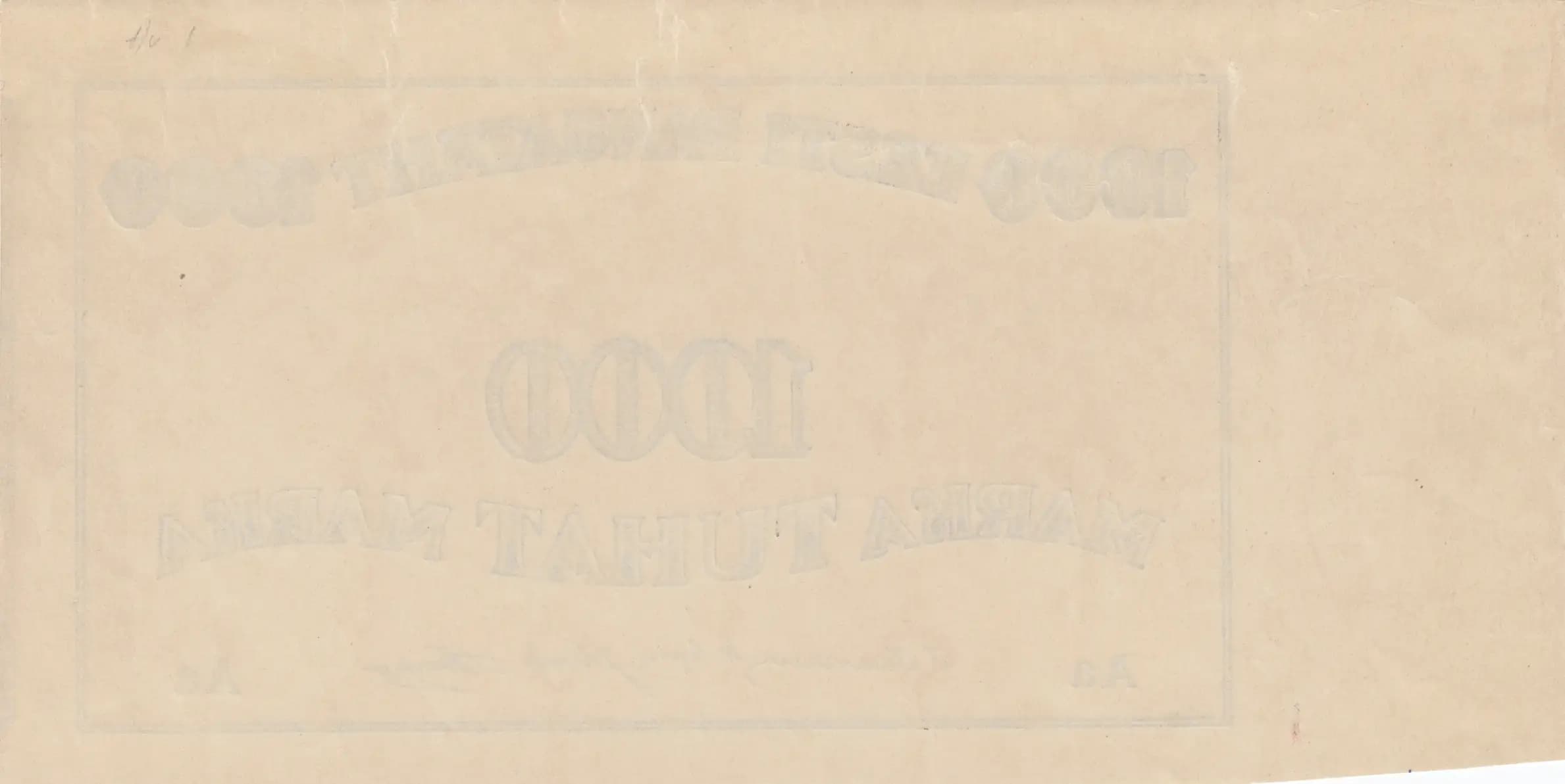 1000 marka 1927 progressive proof from Estonia, P-59fpp9 (1927) — image 2