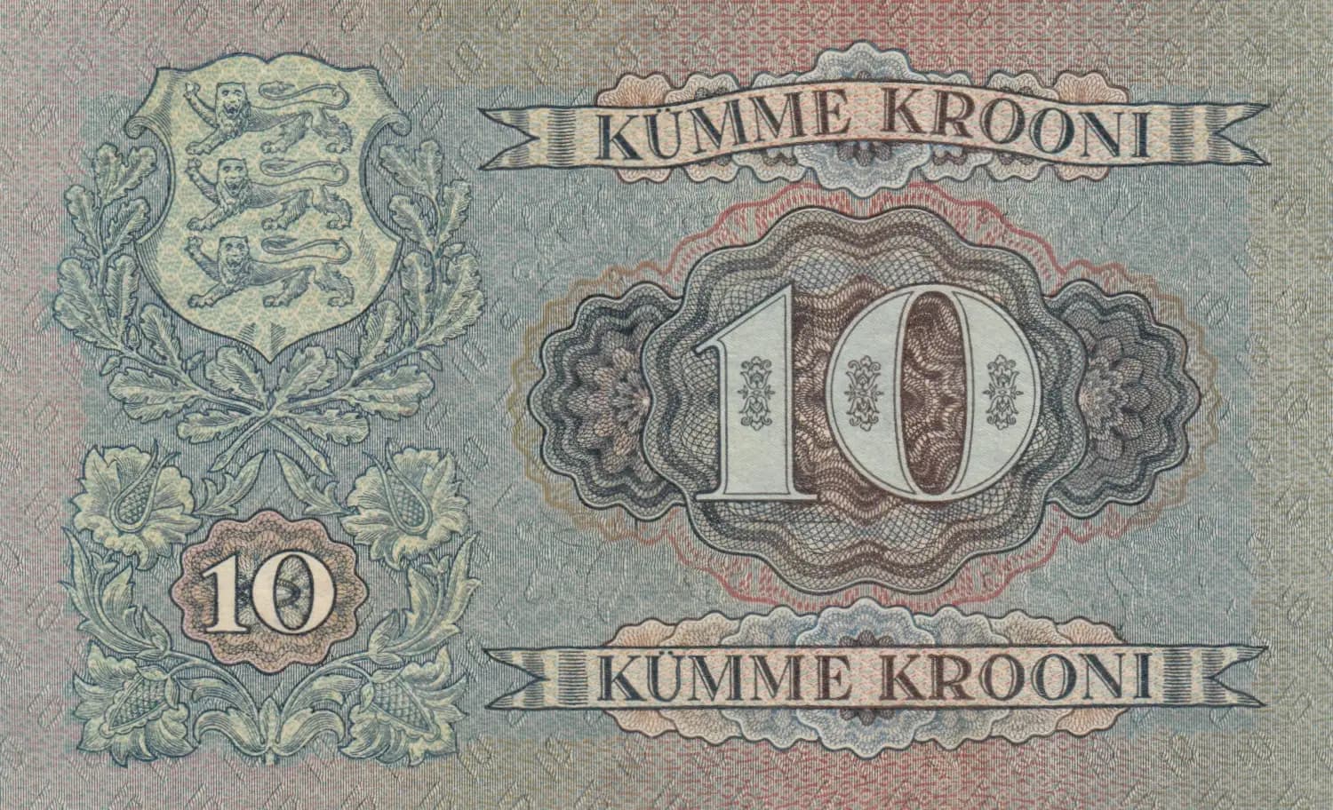 10 krooni 1928 from Estonia, P-63 (1928) — image 2