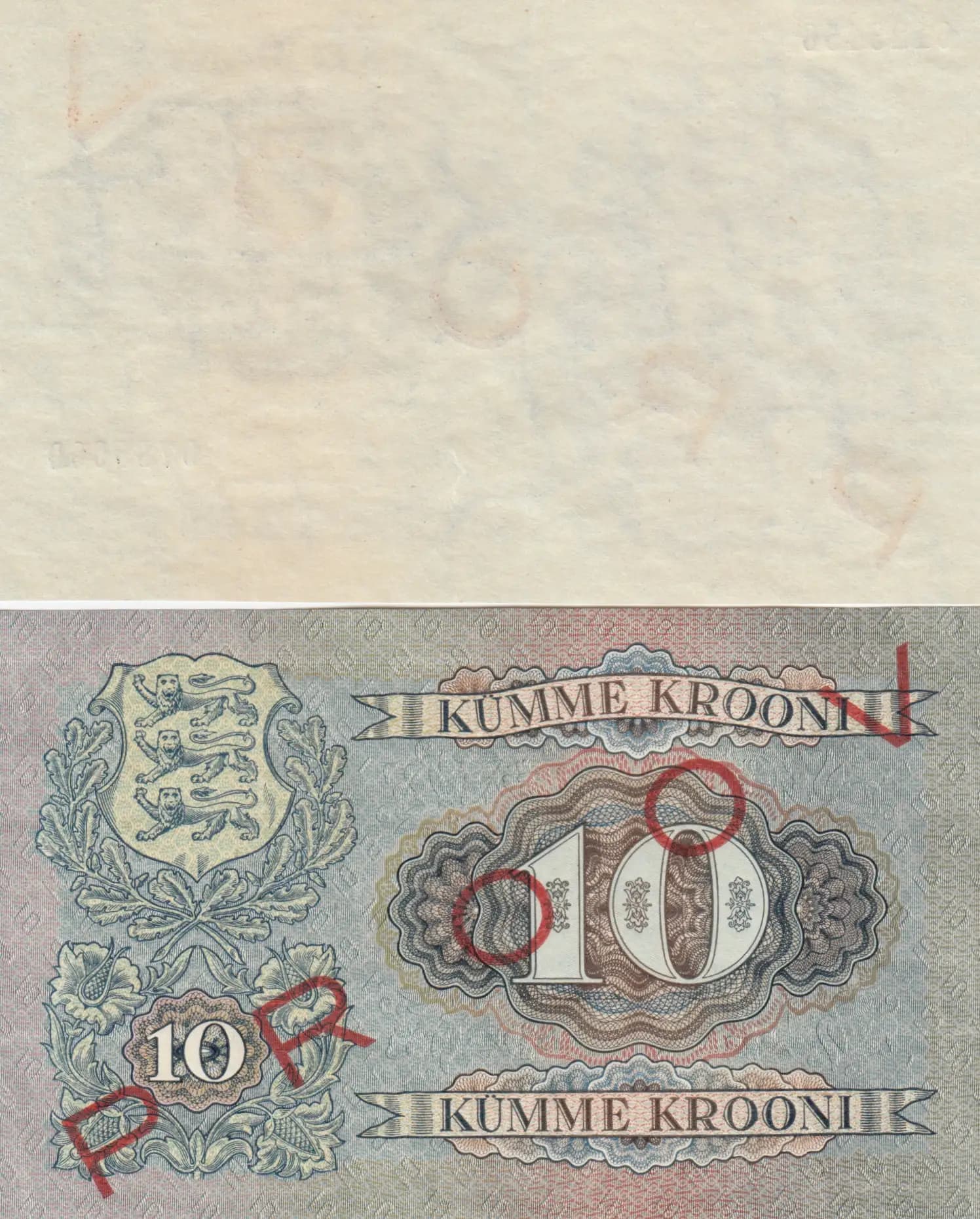 10 krooni 1928 specimen from Estonia, P-63s1 (1928) — image 2