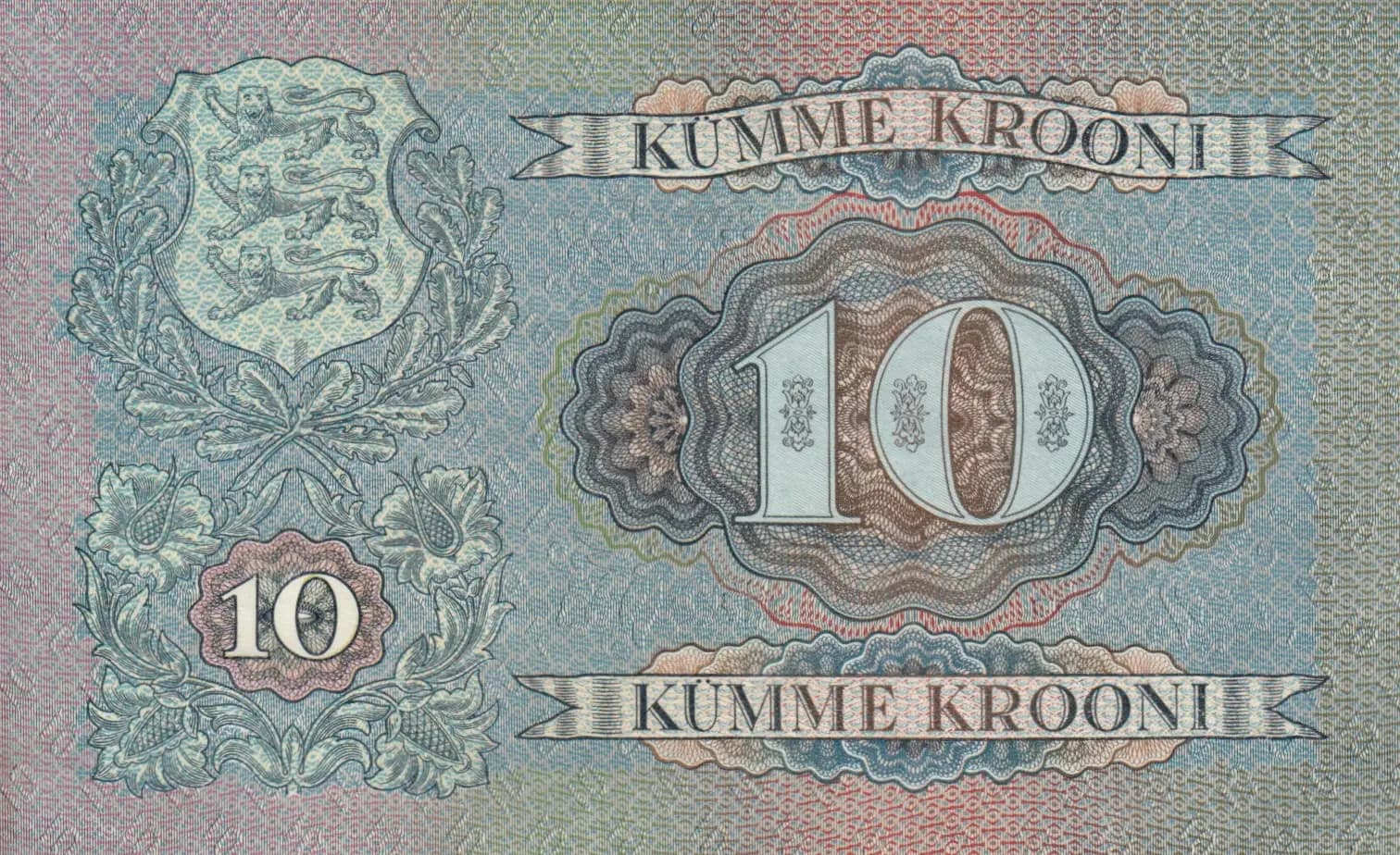 10 krooni 1937 from Estonia, P-67 (1937) — image 2