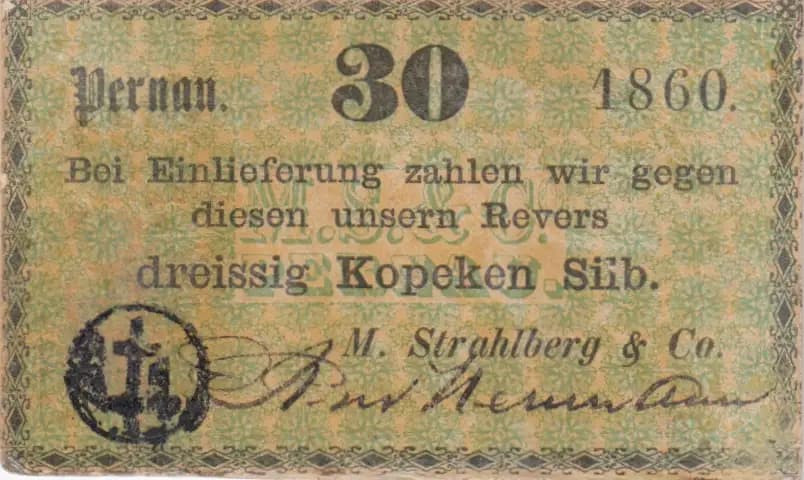 30 kopikat 1860 from Estonia, P-unlisted