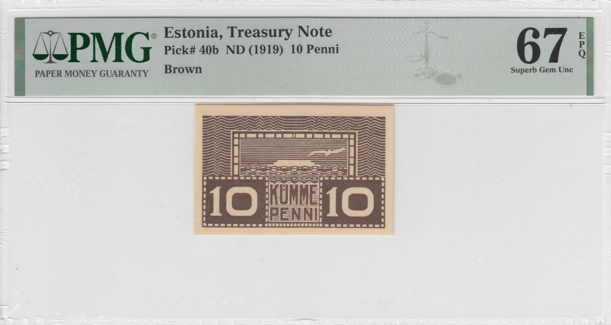 10 penni 1919 from Estonia, P-40